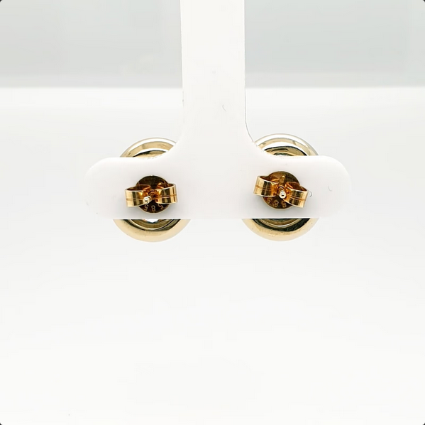 Aquamarin Ohrstecker 585 Gelbgold 14kt Ohrring