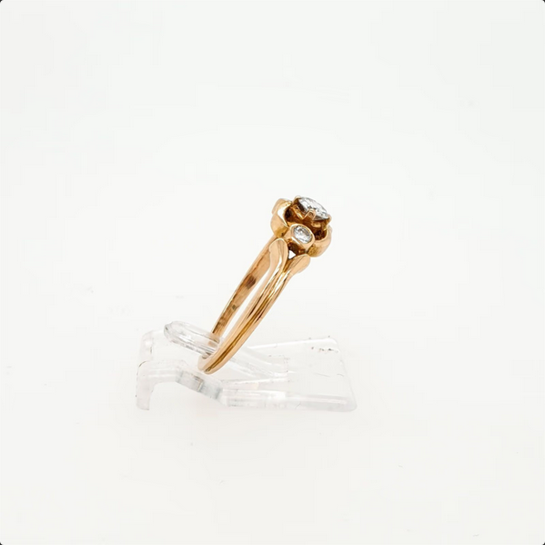Ring Rosègold 750/18kt Brillanten Gr. 53