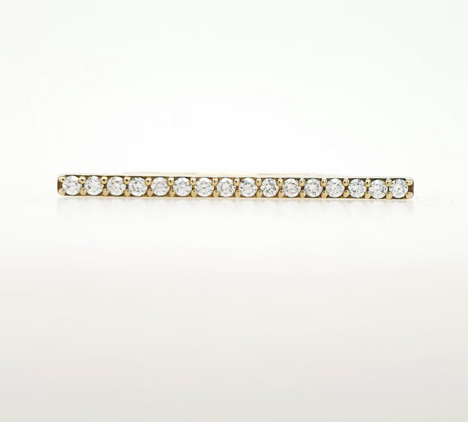 Trendiger Stab-Ring Gelbgold 585/14kt Brillanten