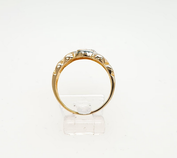 Ring Gelbgold Diamanten Ketten-Design 585/14kt Gr. 54