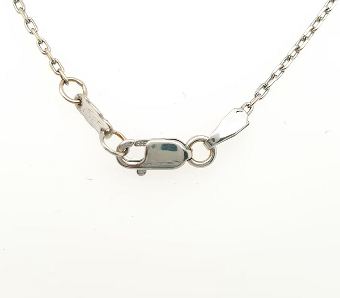 Ankerkette mit Anhänger Bicolor Gelbgold/Weißgold 585