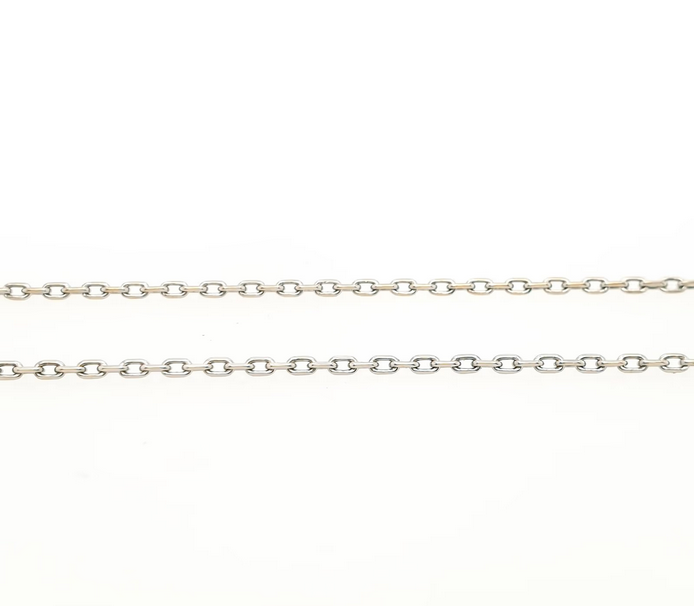 Ankerkette mit Anhänger Bicolor Gelbgold/Weißgold 585