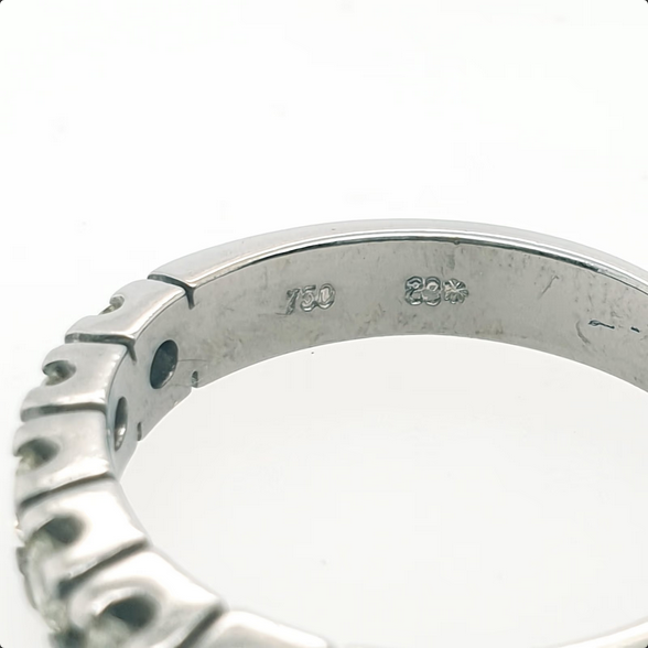 Schlichter Brillant 0,49ct Ring 750 Weißgold 18kt Gr.55