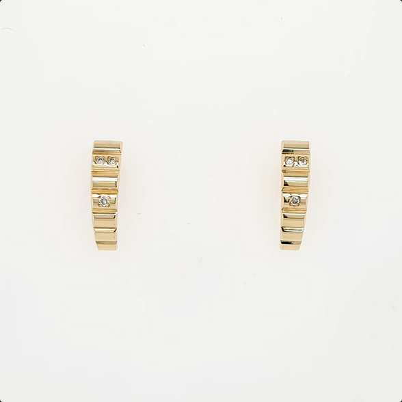 Schöne Brillant 0,06 ct Ohrstecker 585 Gelbgold 14kt Ohrringe