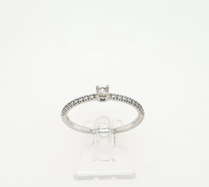 Ring Weißgold 750/18kt Brillanten Gr.61 Vorsteckring