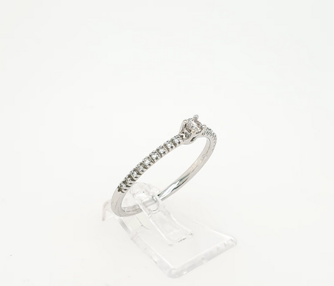 Ring Weißgold 750/18kt Brillanten Gr.61 Vorsteckring