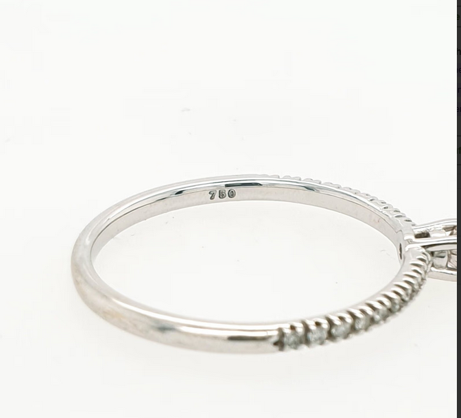 Ring Weißgold 750/18kt Brillanten Gr.61 Vorsteckring