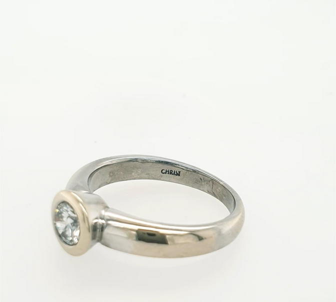 Christ Solitär Ring Weißgold 585/14kt Brillant ca. 0,50 ct/si Gr. 52