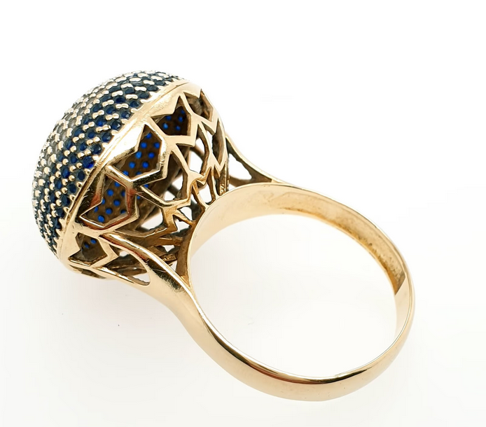 Ring Goldring 585/14kt Auge Gelbgold Gr.58