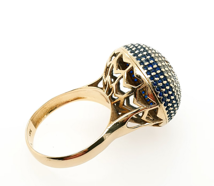Ring Goldring 585/14kt Auge Gelbgold Gr.58