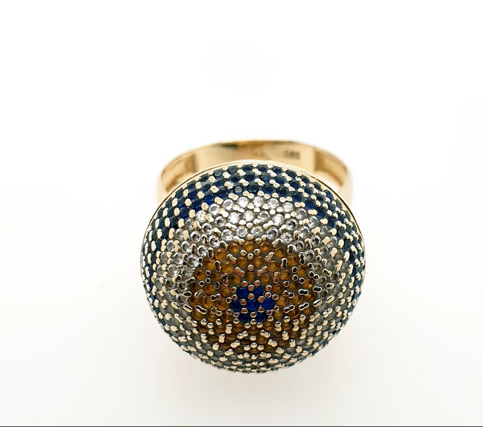 Ring Goldring 585/14kt Auge Gelbgold Gr.58