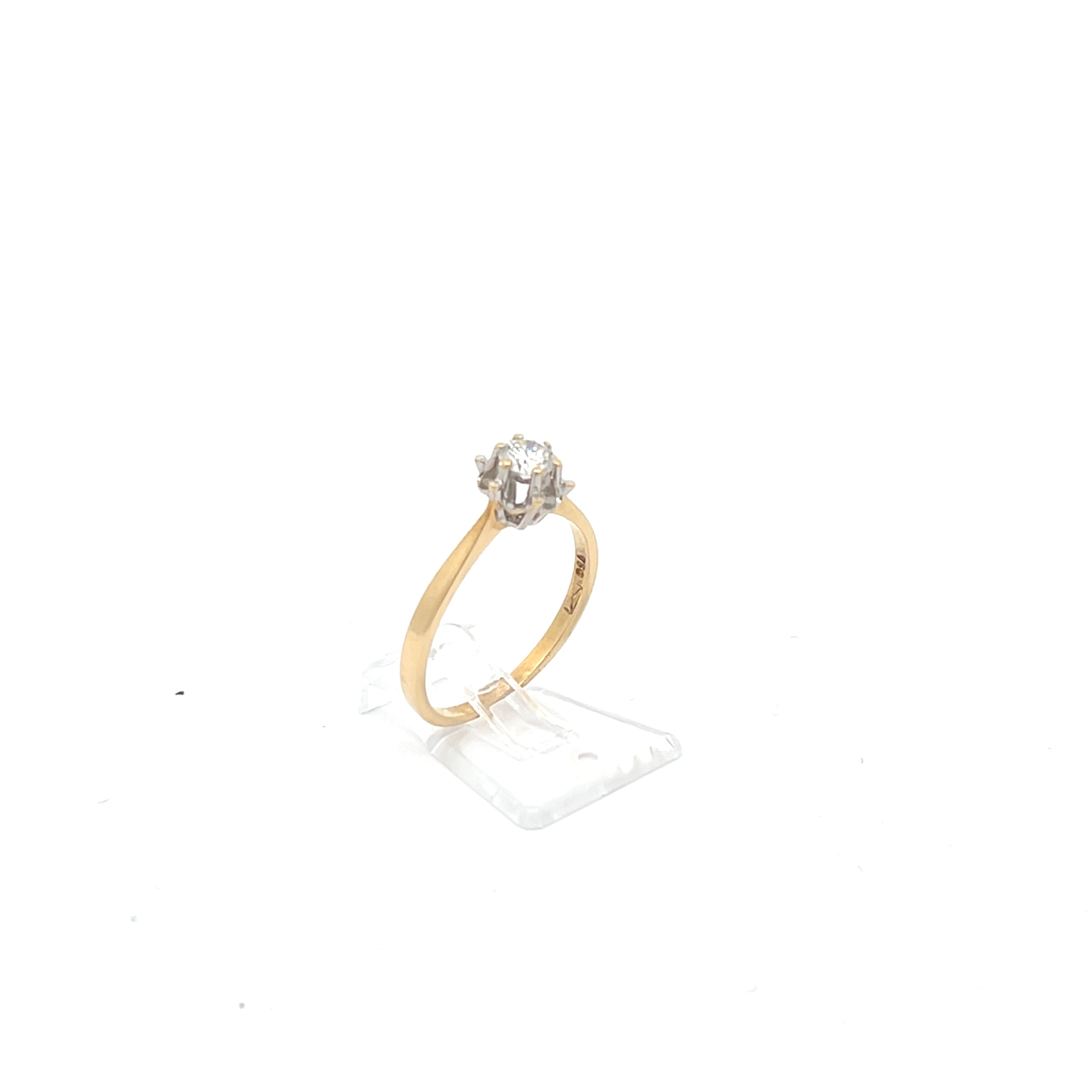 Brillant Damenring Gelbgold 750/18kt Gr.54 0,2ct