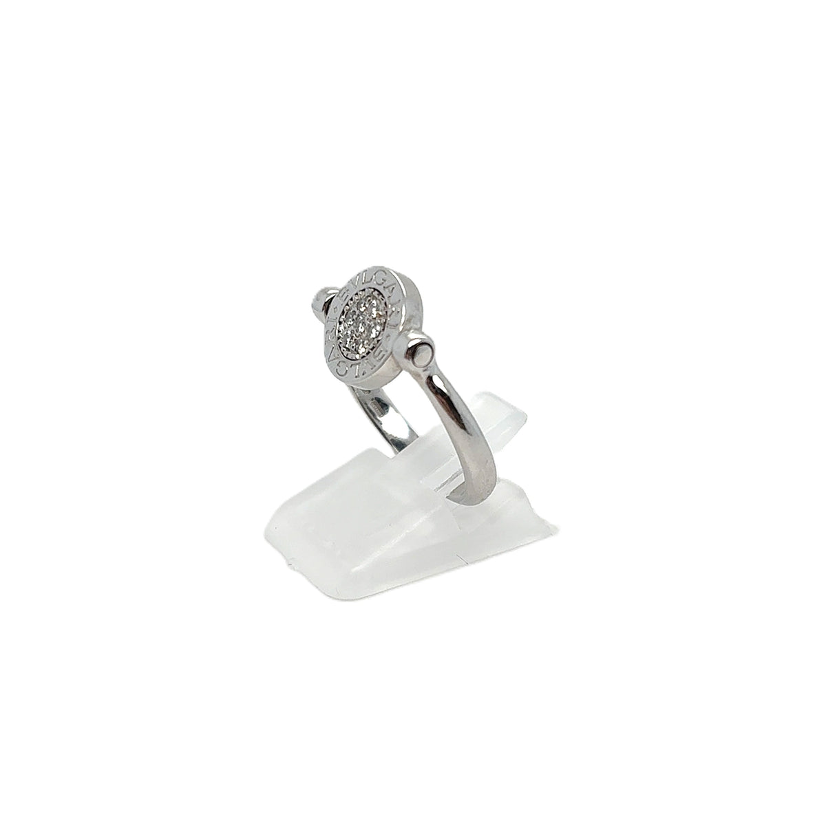 BULGARI Flip Ring Weiß Gold 750 18kt Brillanten