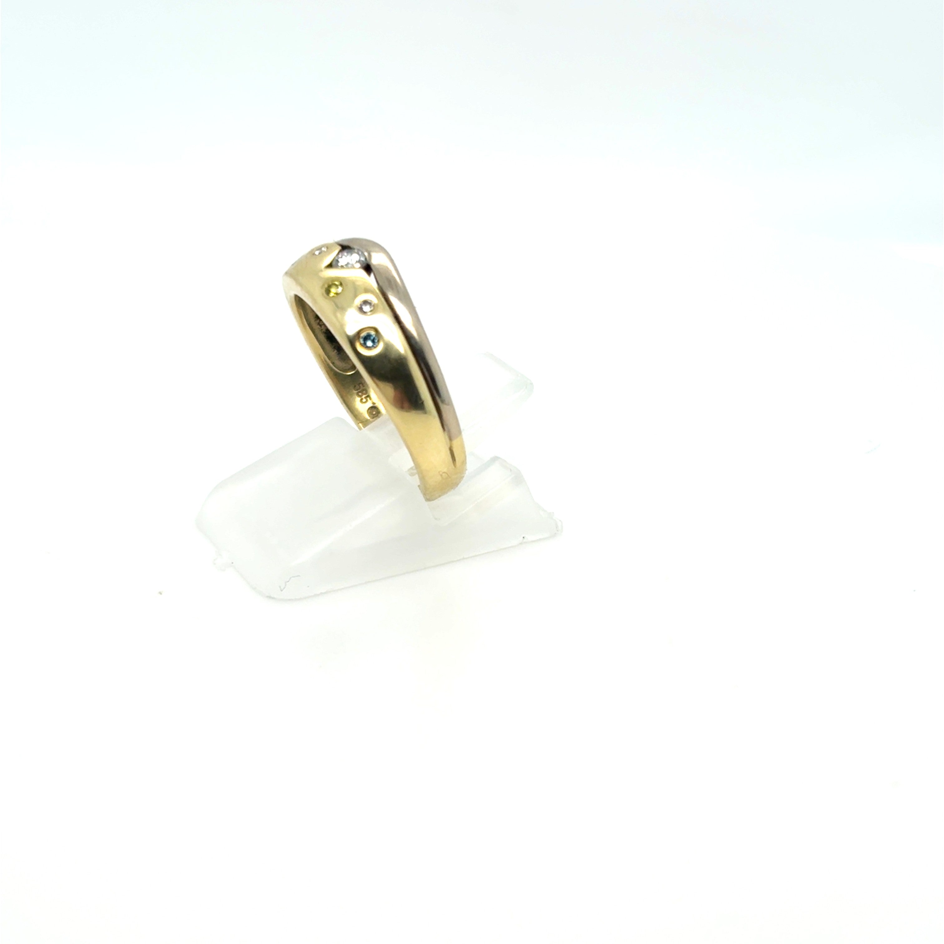 Ring Gelb Gold 585 14kt *52* Brillanten