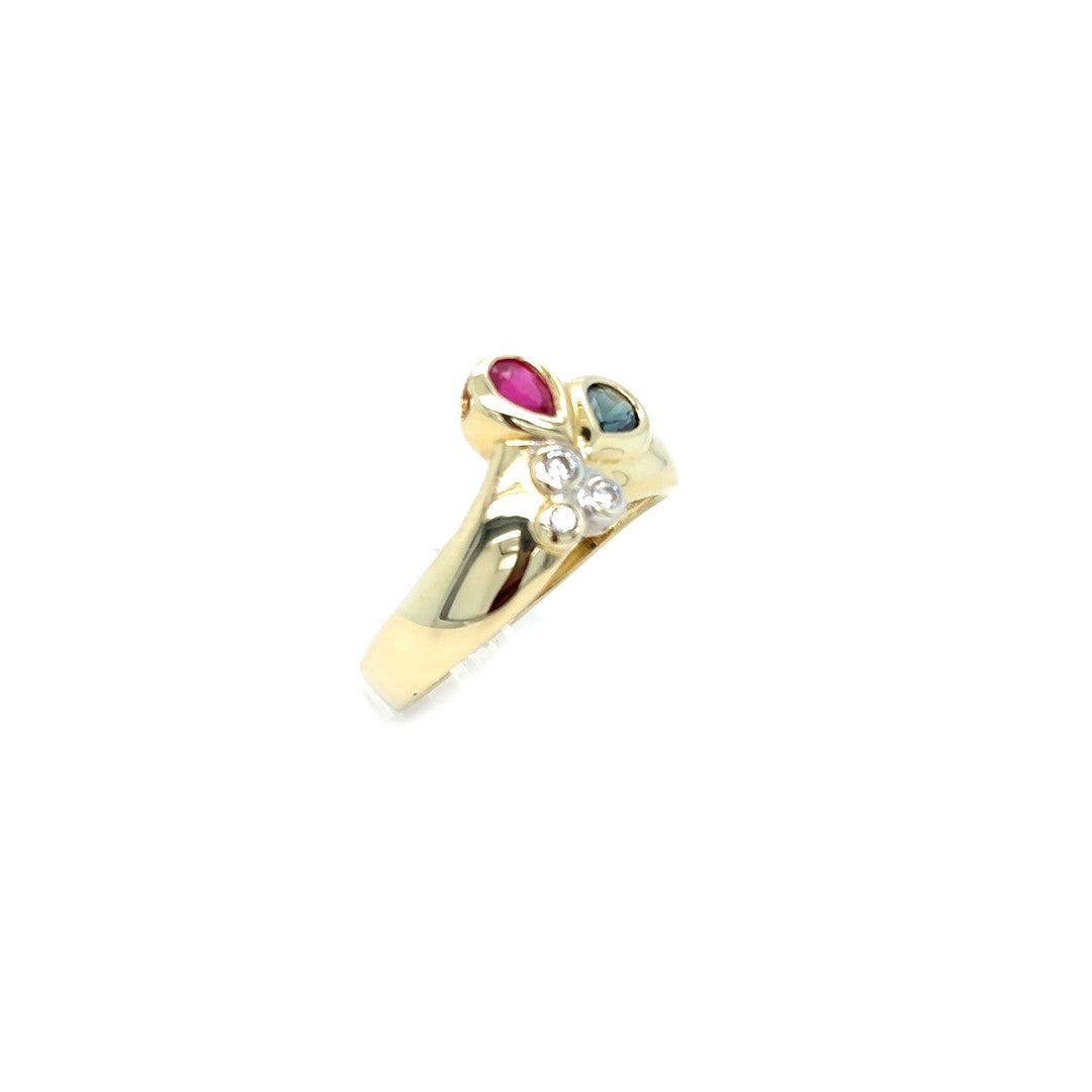 Ring Gelbgold Brillanten 585/14kt Gr.51