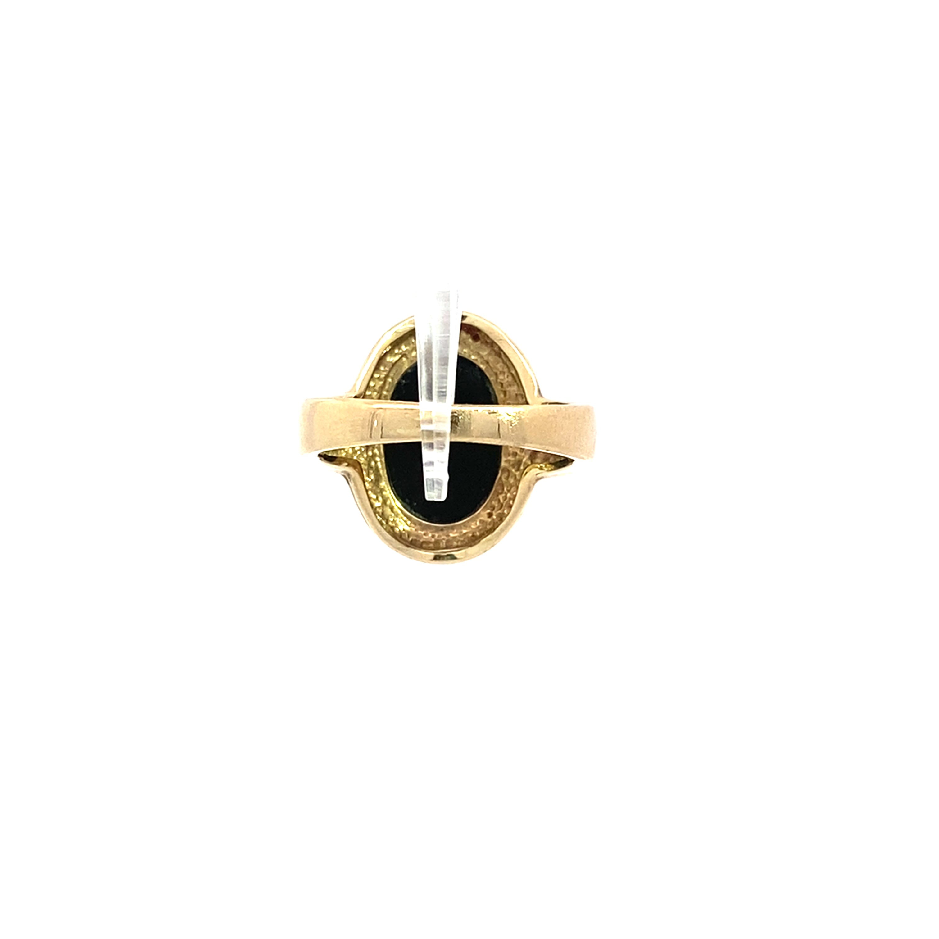 Ring Gelbgold 375 9 Karat mit Triplette Gr.60