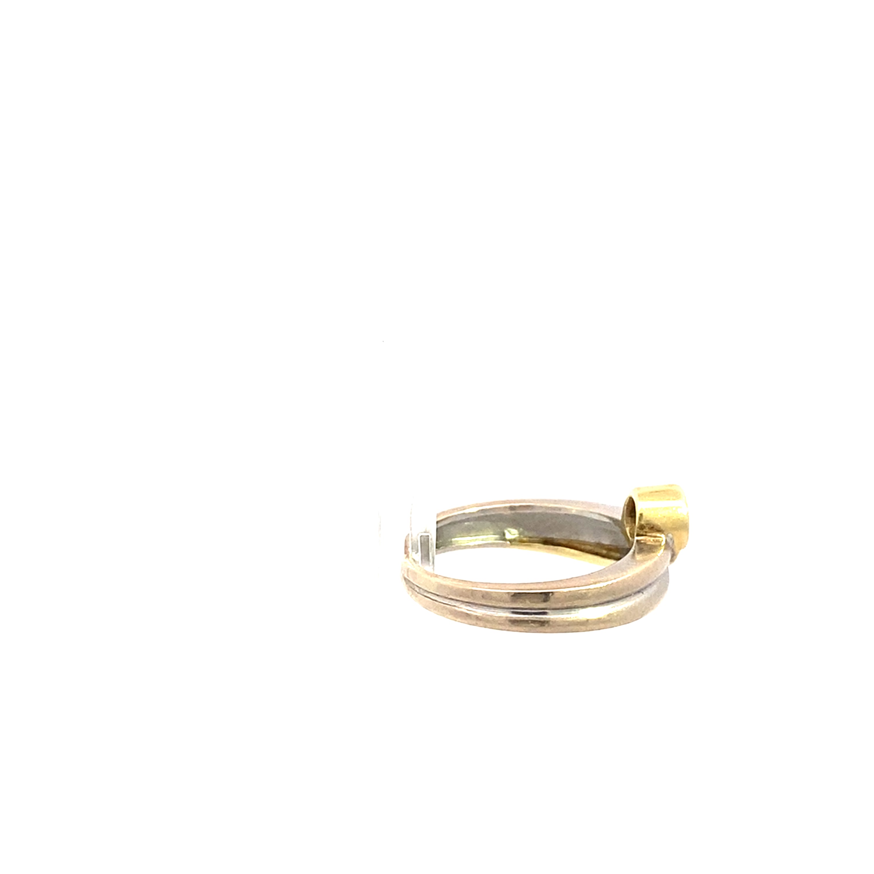Ring Weißgold/Gelbgold 585/14 Karat mit kleinen Brilliant