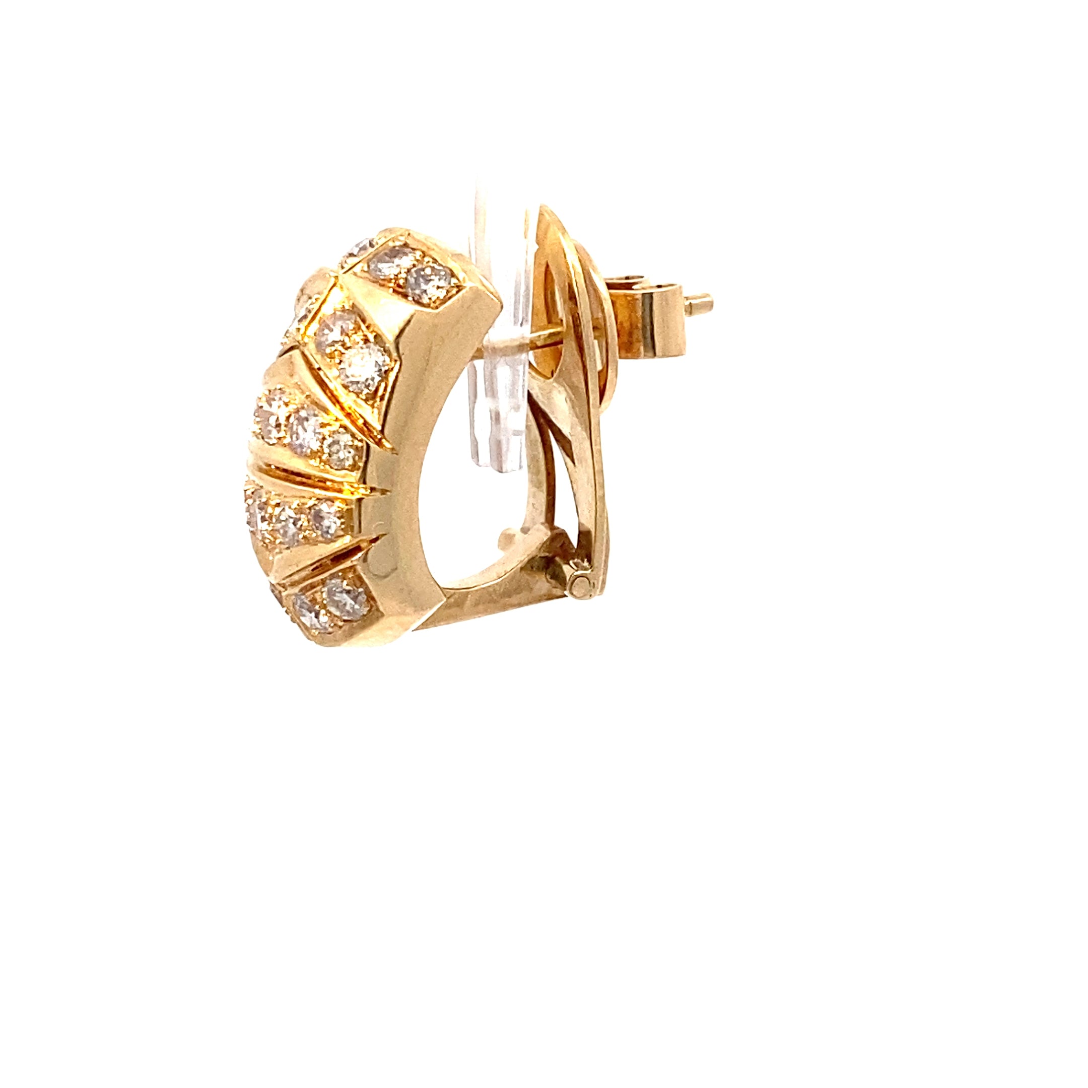 Damen Brillant Gelbgold Ohrringe 750 18kt Schmuck ca. 2,02ct