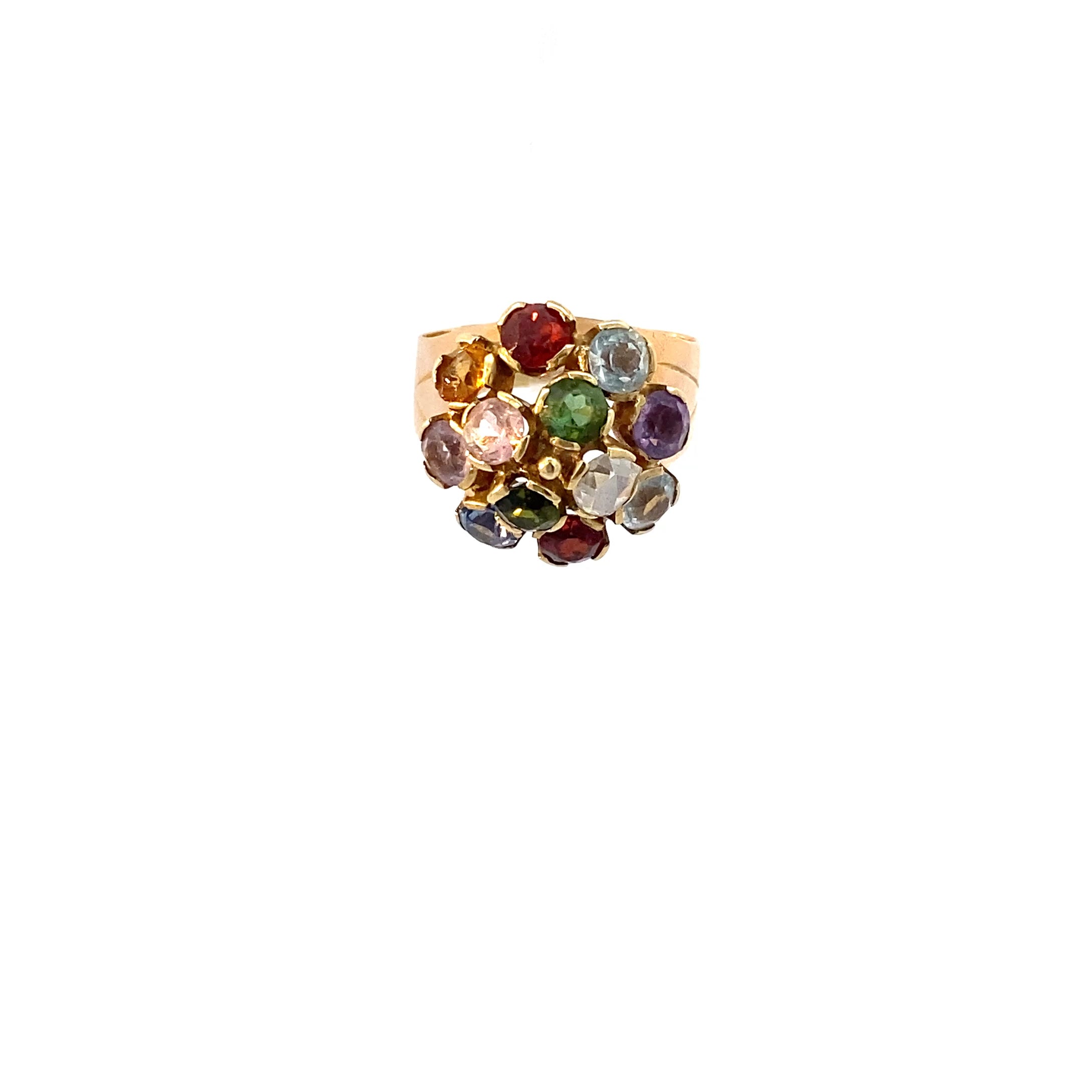 Ring Gelbgold 585/14 Karat mit Farbsteinen