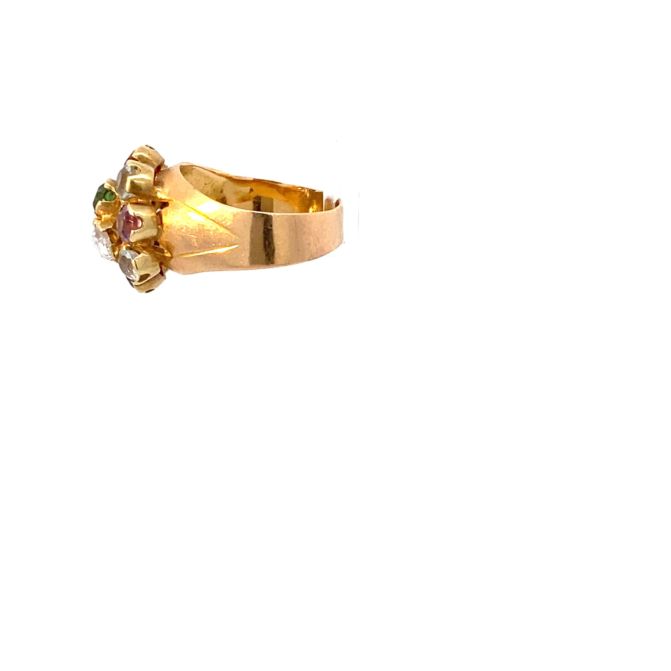 Ring Gelbgold 585/14 Karat mit Farbsteinen
