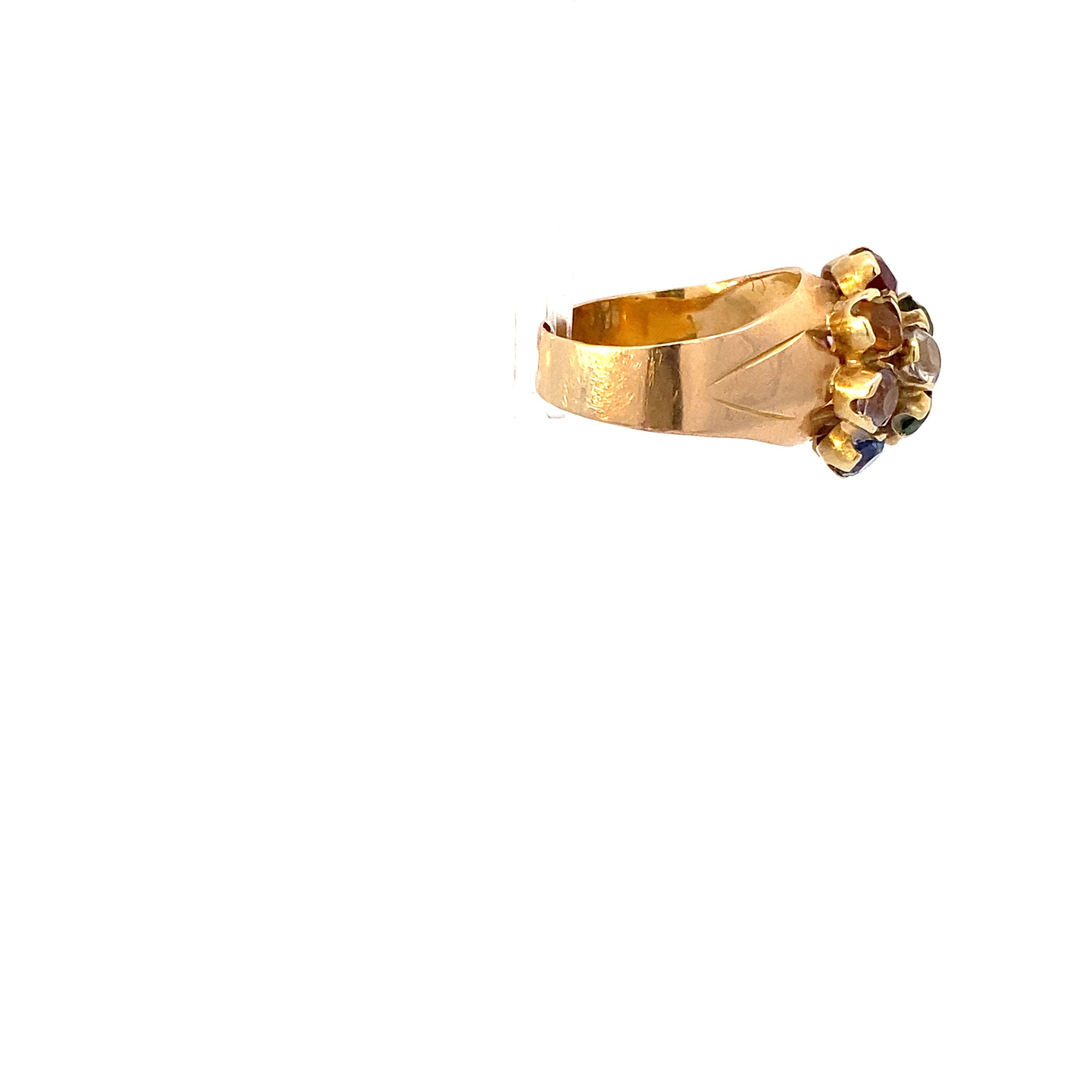 Ring Gelbgold 585/14 Karat mit Farbsteinen