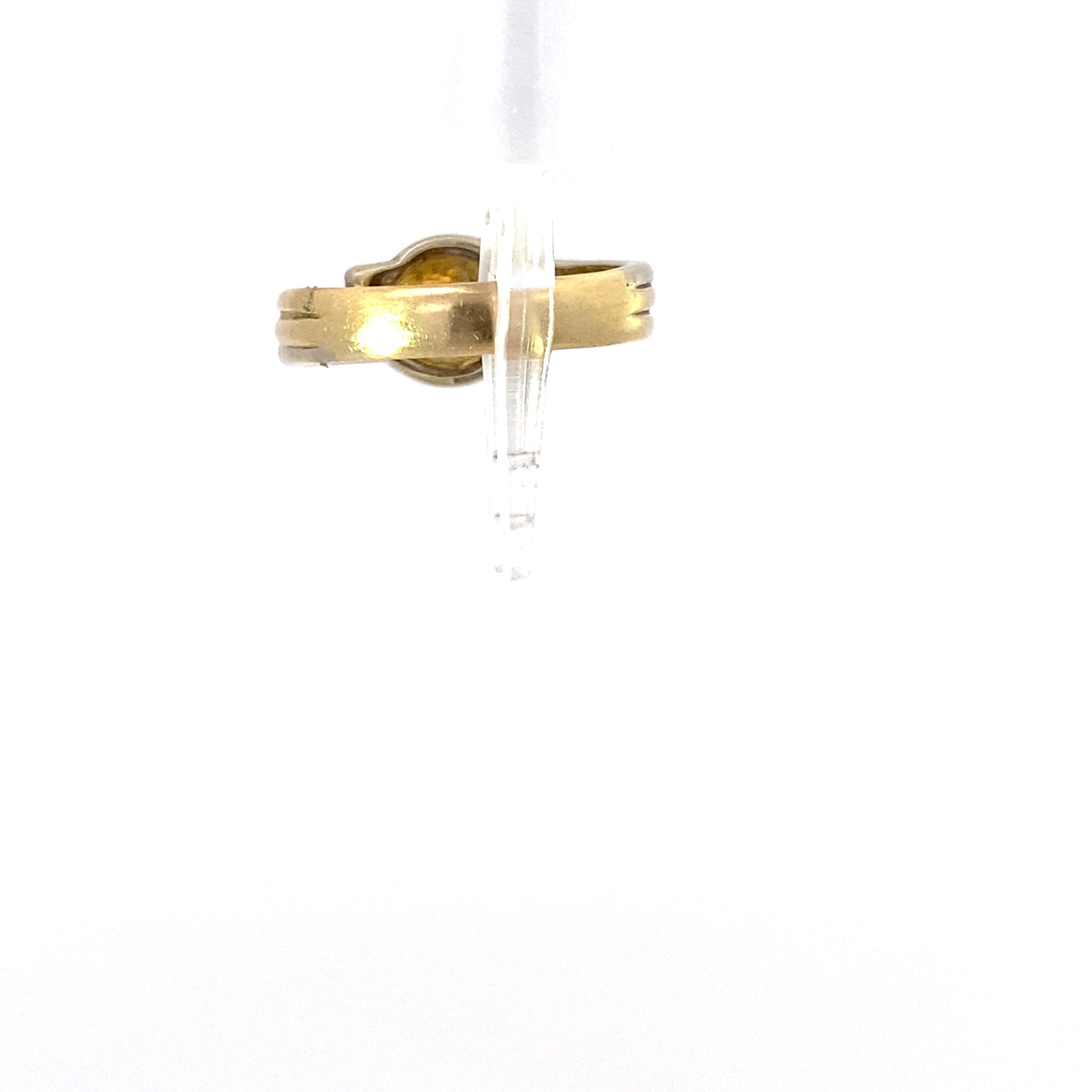 Ring Gelbgold & Weißgold 750 18 Karat mit Brillant ca. 0,08 ct