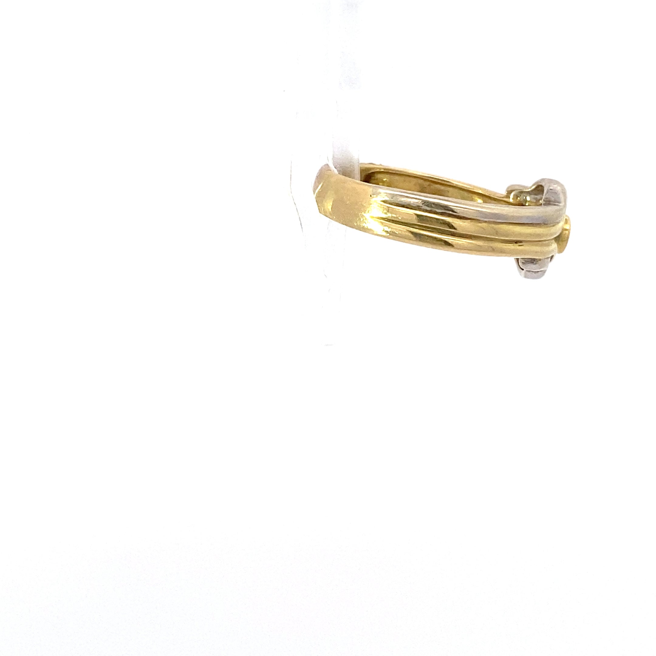 Ring Gelbgold & Weißgold 750 18 Karat mit Brillant ca. 0,08 ct