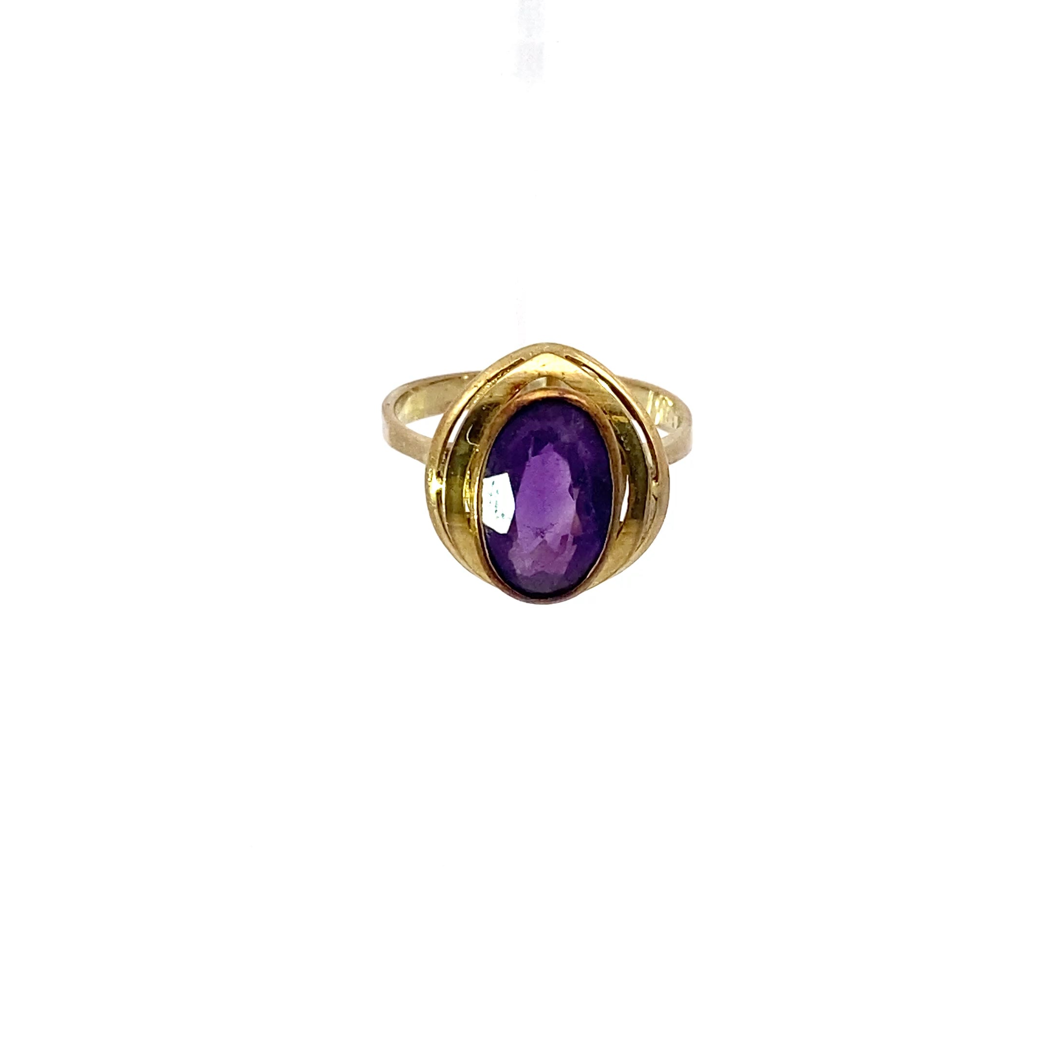 Ring Gelbgold 333/8 Karat Lila Farbstein