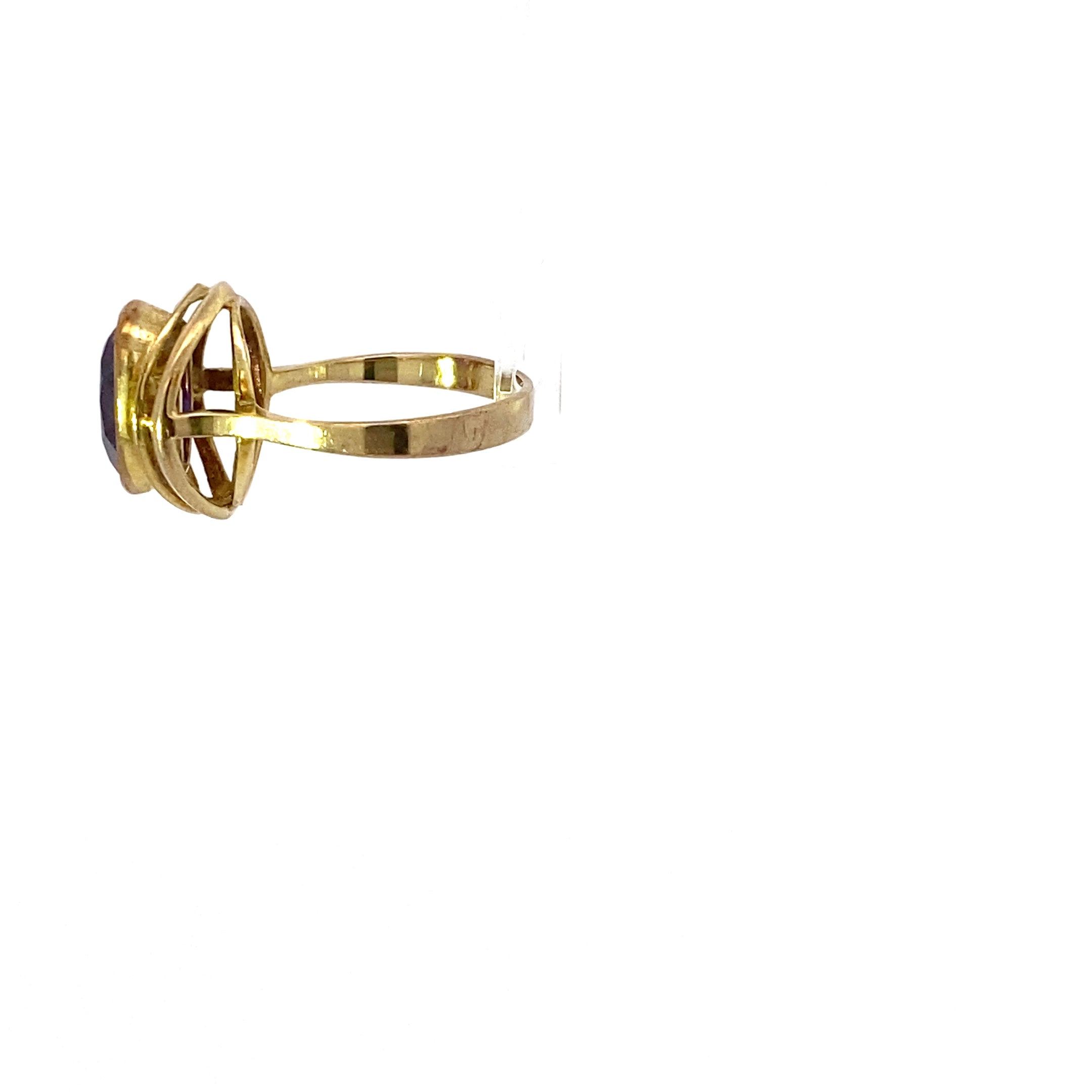 Ring Gelbgold 333/8 Karat Lila Farbstein