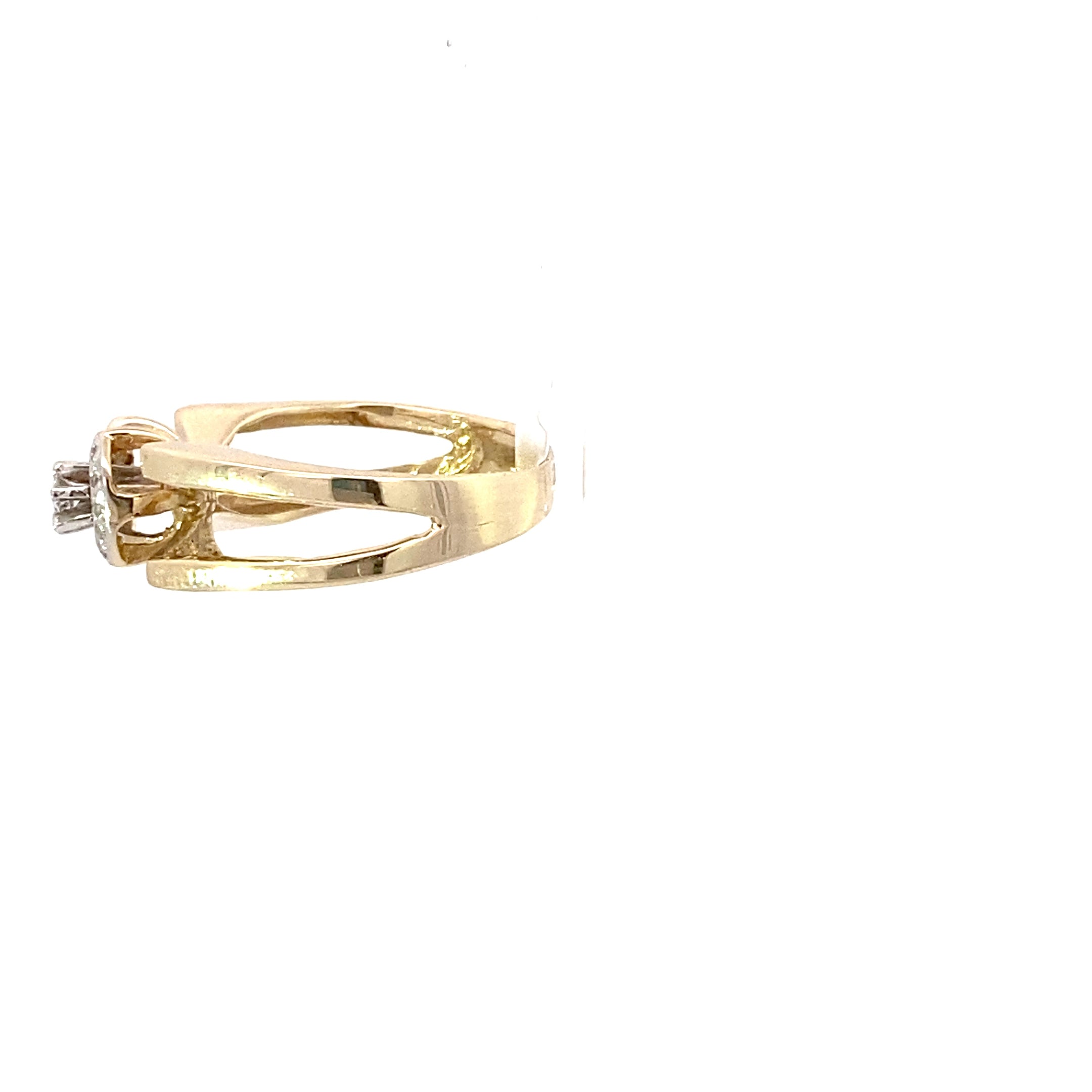 Ring Gelbgold 585/14 Karat mit 11 Brillanten