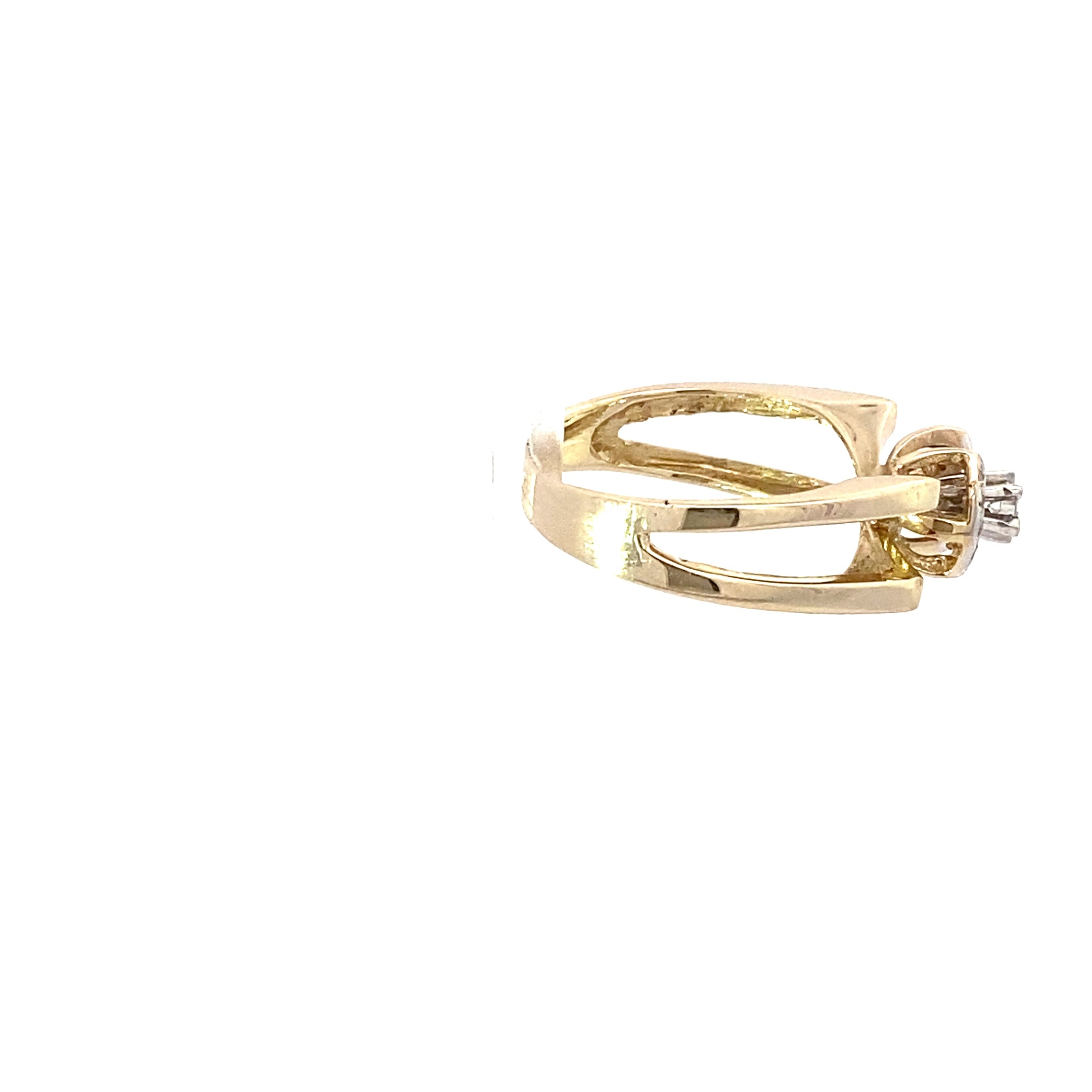 Ring Gelbgold 585/14 Karat mit 11 Brillanten