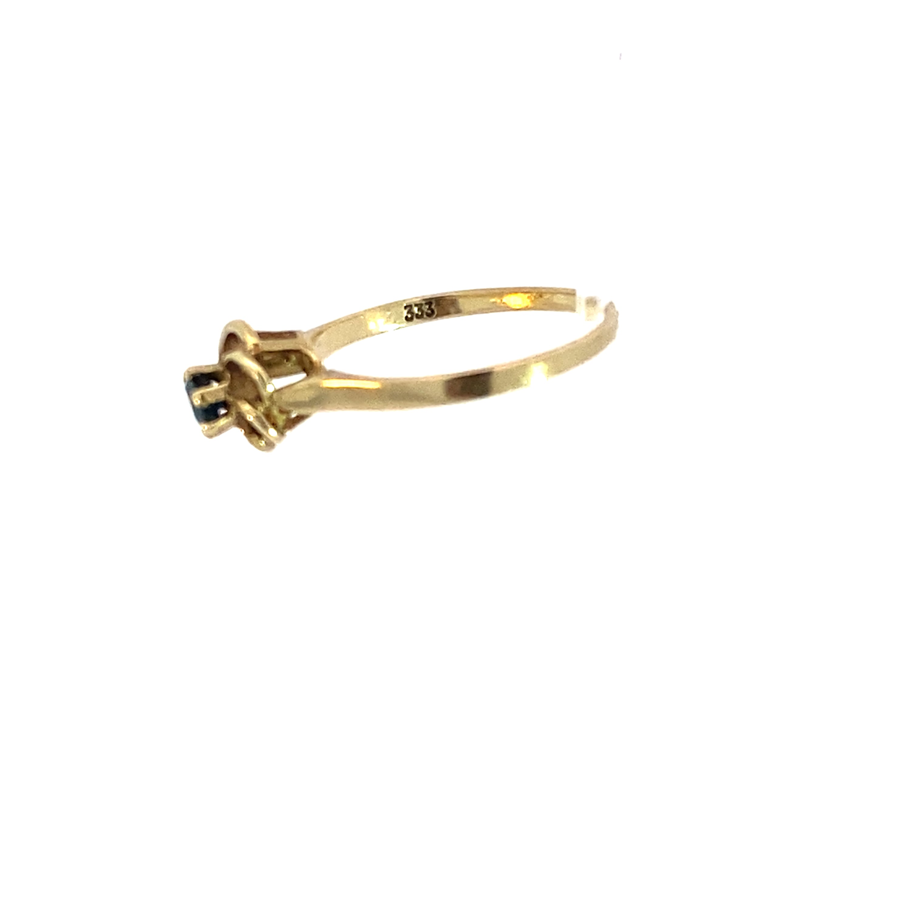 Ring Gelb Gold Farbstein blau 333 8 Karat