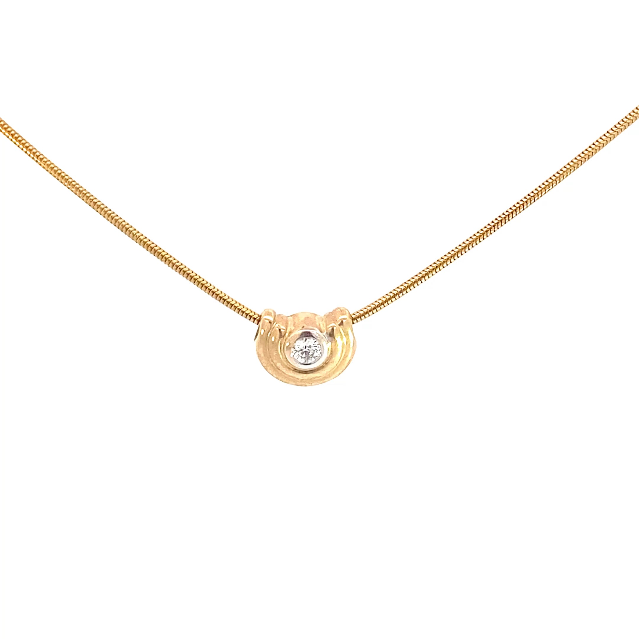Brillant Kette Gelb Gold 750 18 Karat