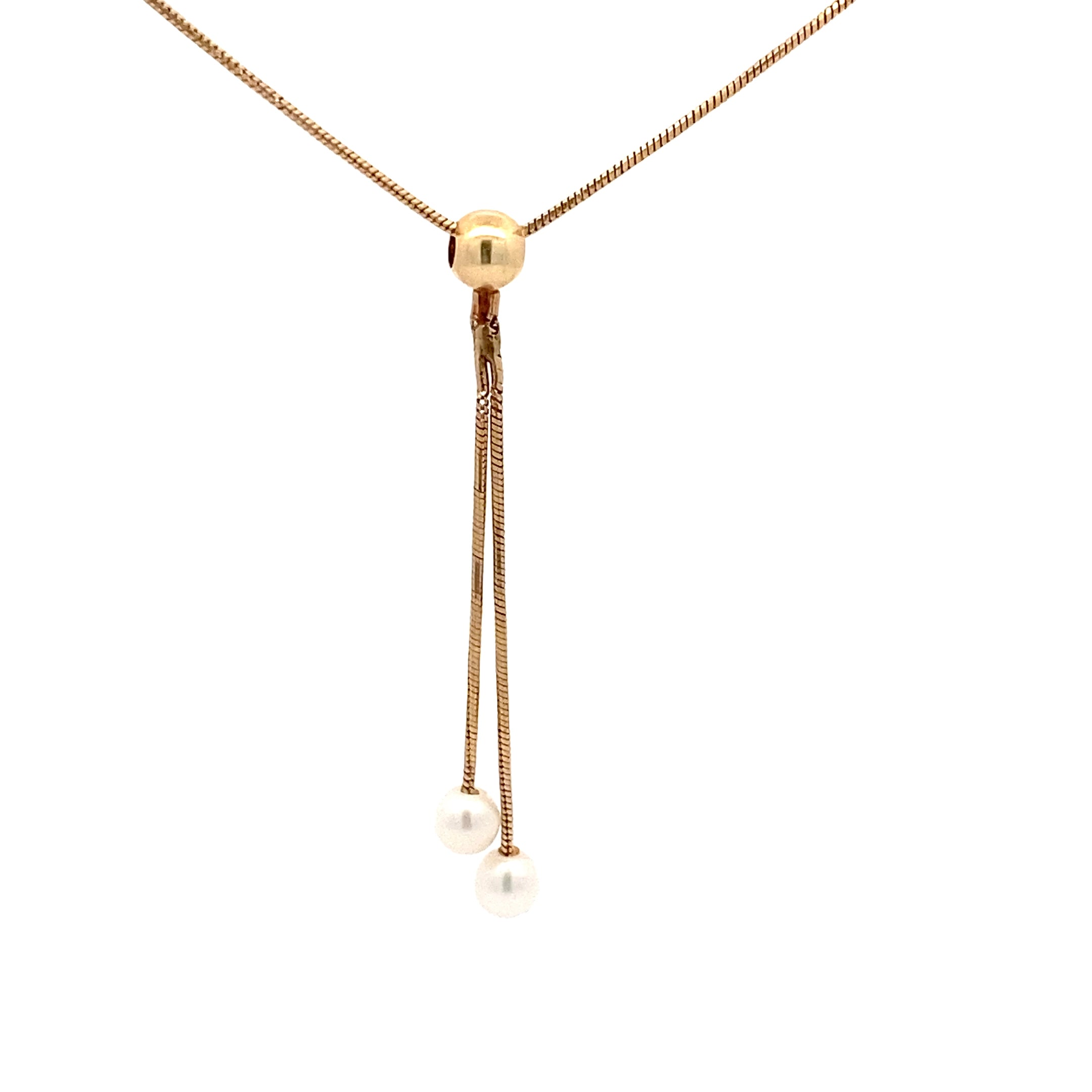 Perlenkette Gelb Gold 585 14 Karat