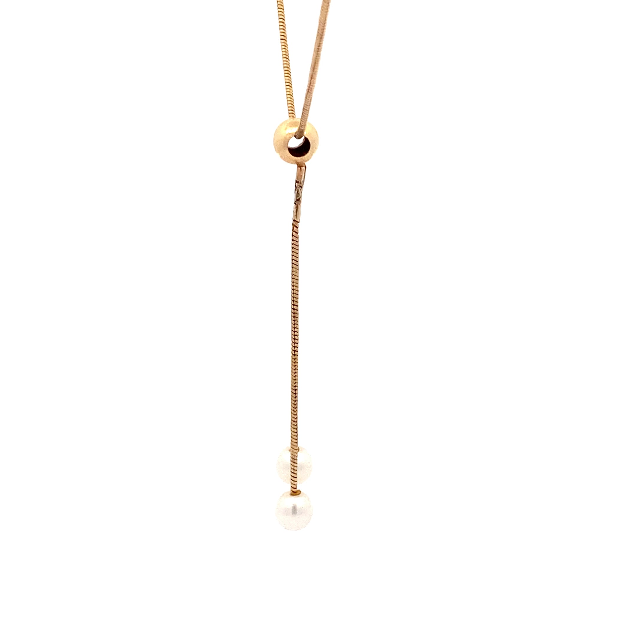 Perlenkette Gelb Gold 585 14 Karat