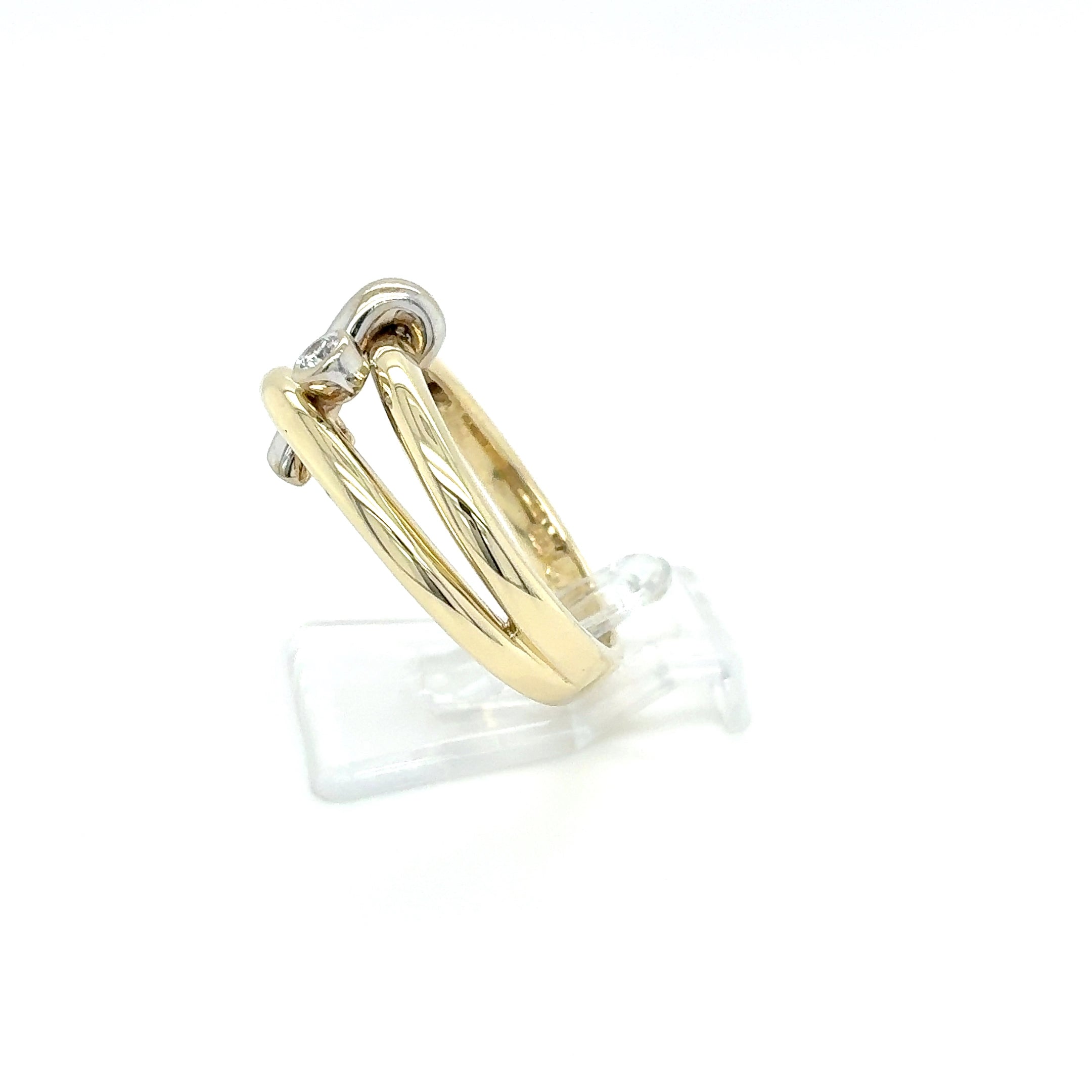 Brillant Ring 585 Gelbgold Weißgold 14kt Gr. 55