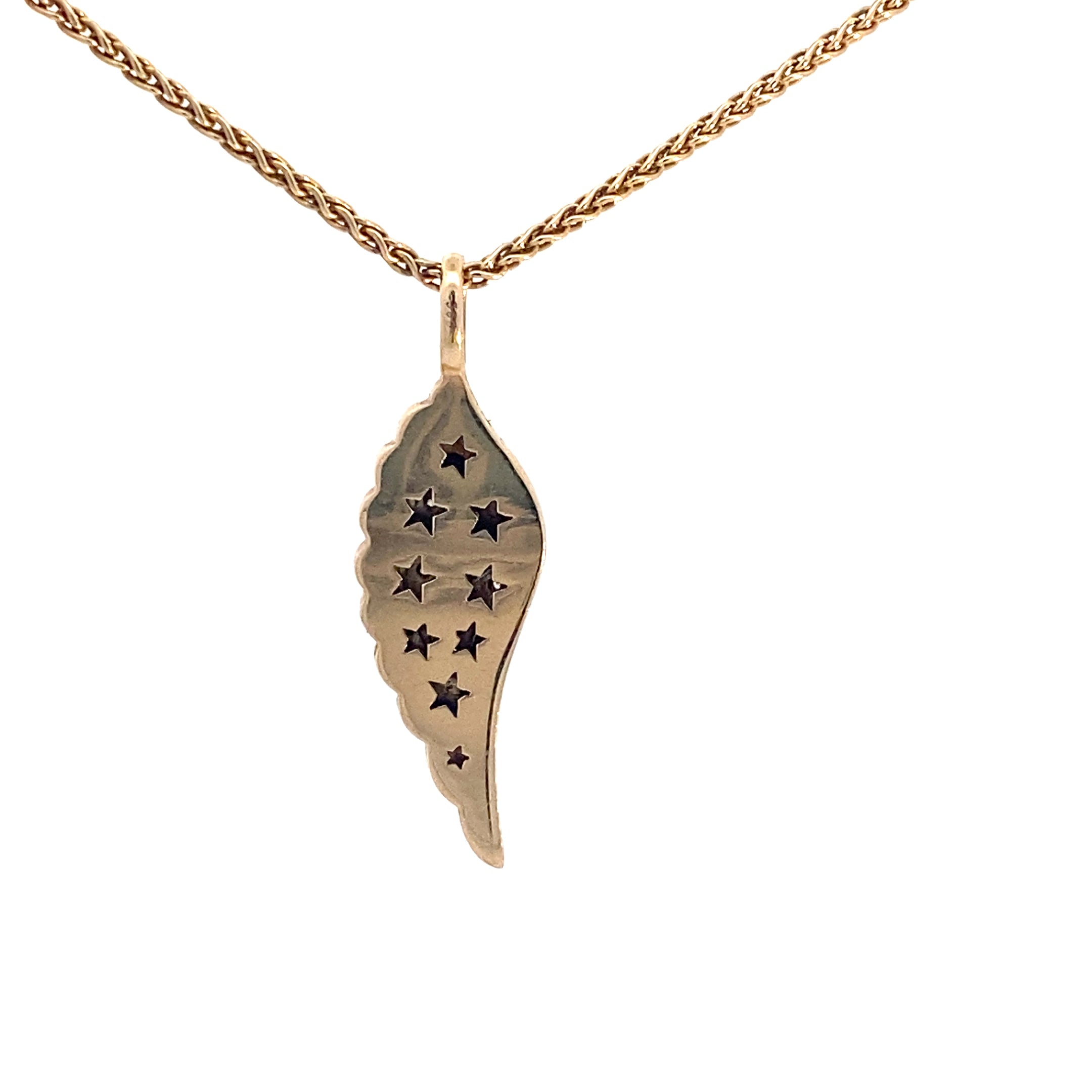 Diamanten Flügel Kette Gelb Gold 585 14 Karat