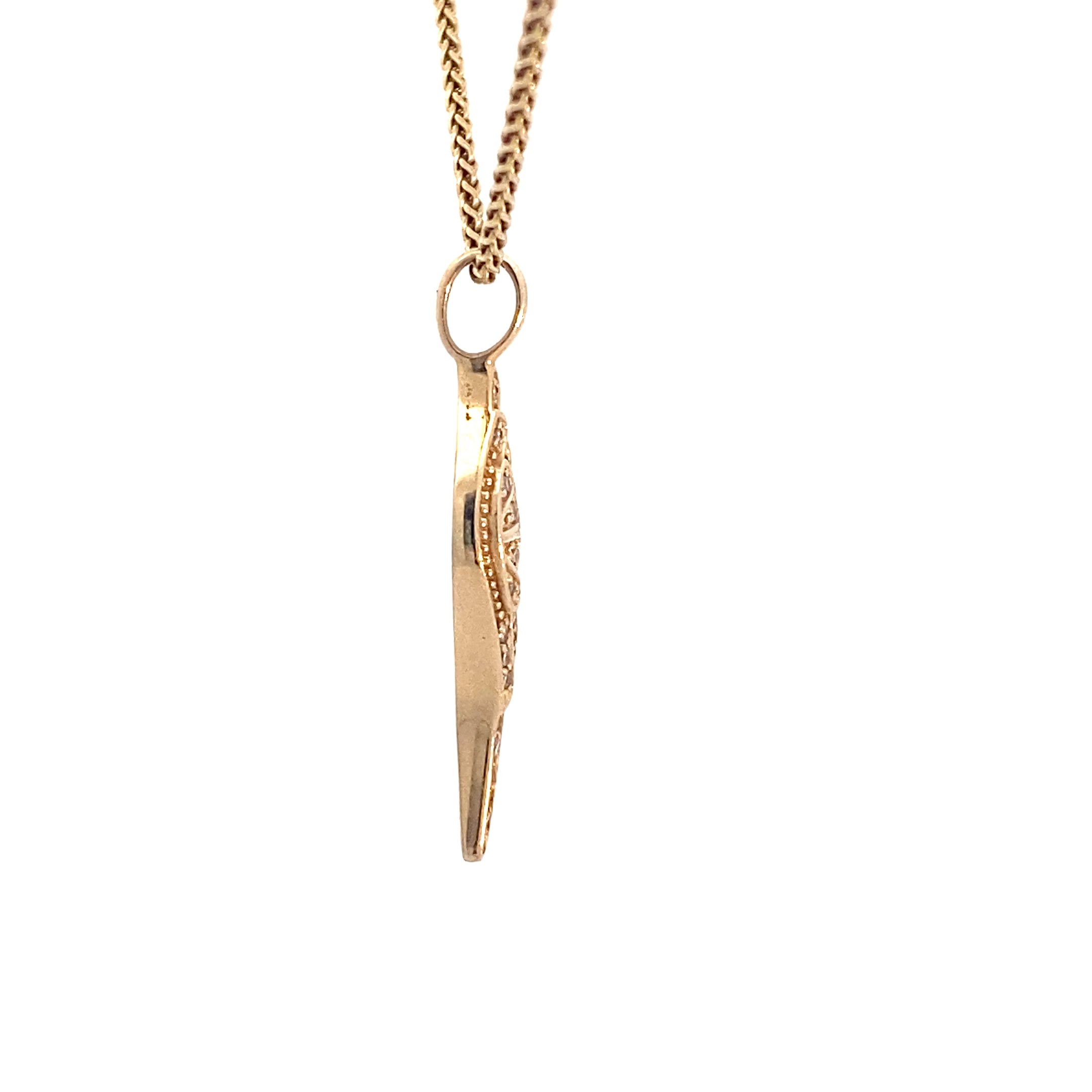 Diamanten Flügel Kette Gelb Gold 585 14 Karat