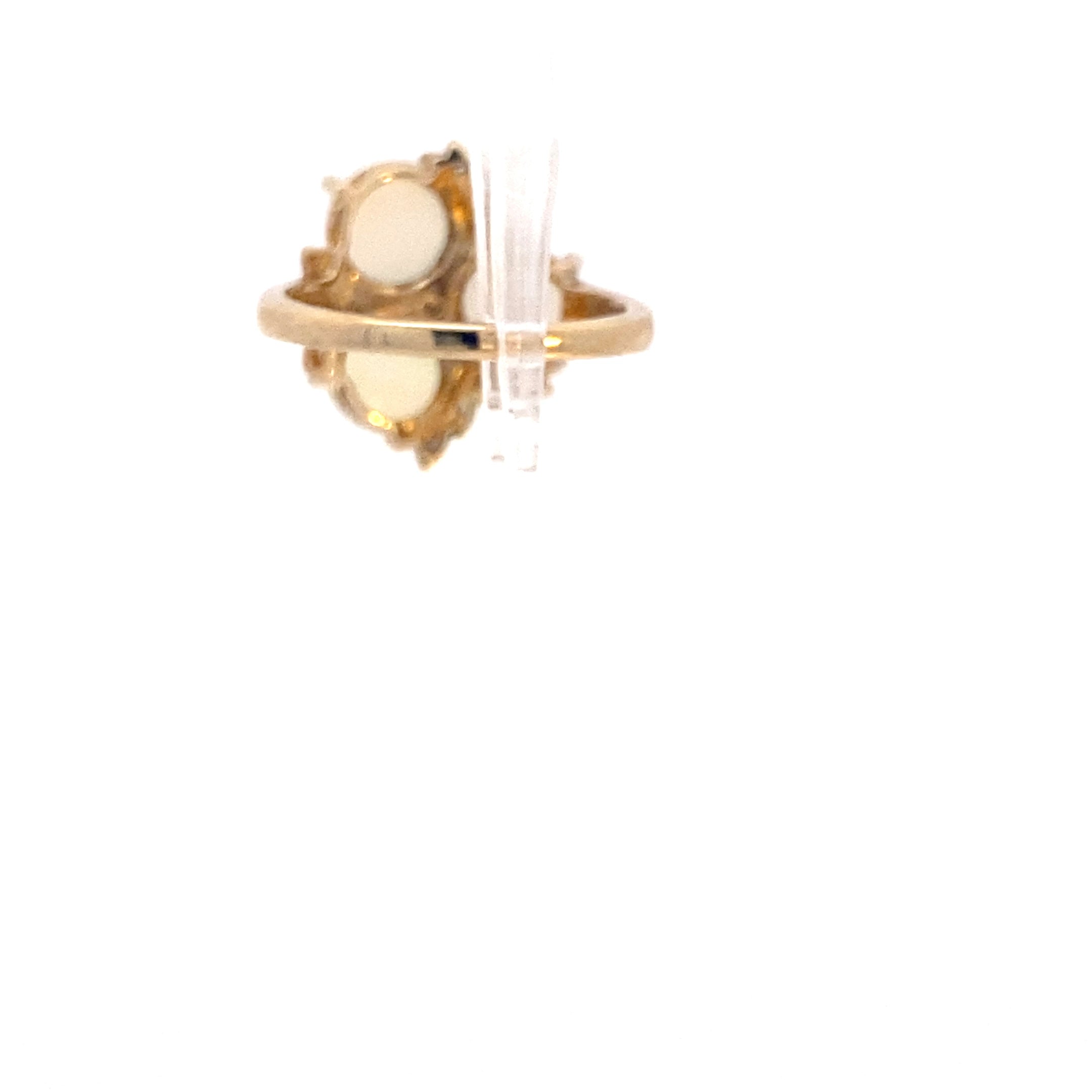 Diamanten Opal Ring Gelb Gold 333 8 Karat