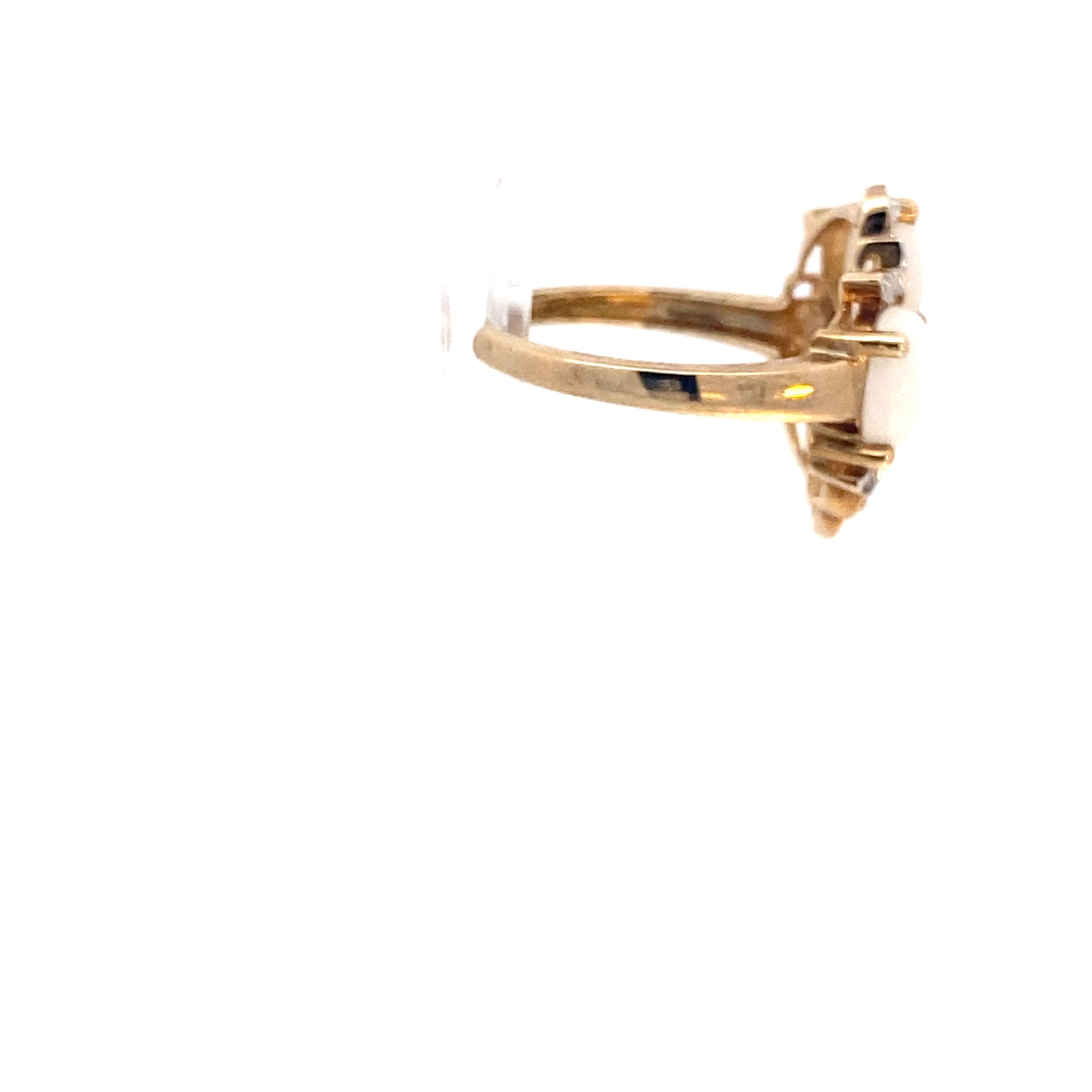 Diamanten Opal Ring Gelb Gold 333 8 Karat
