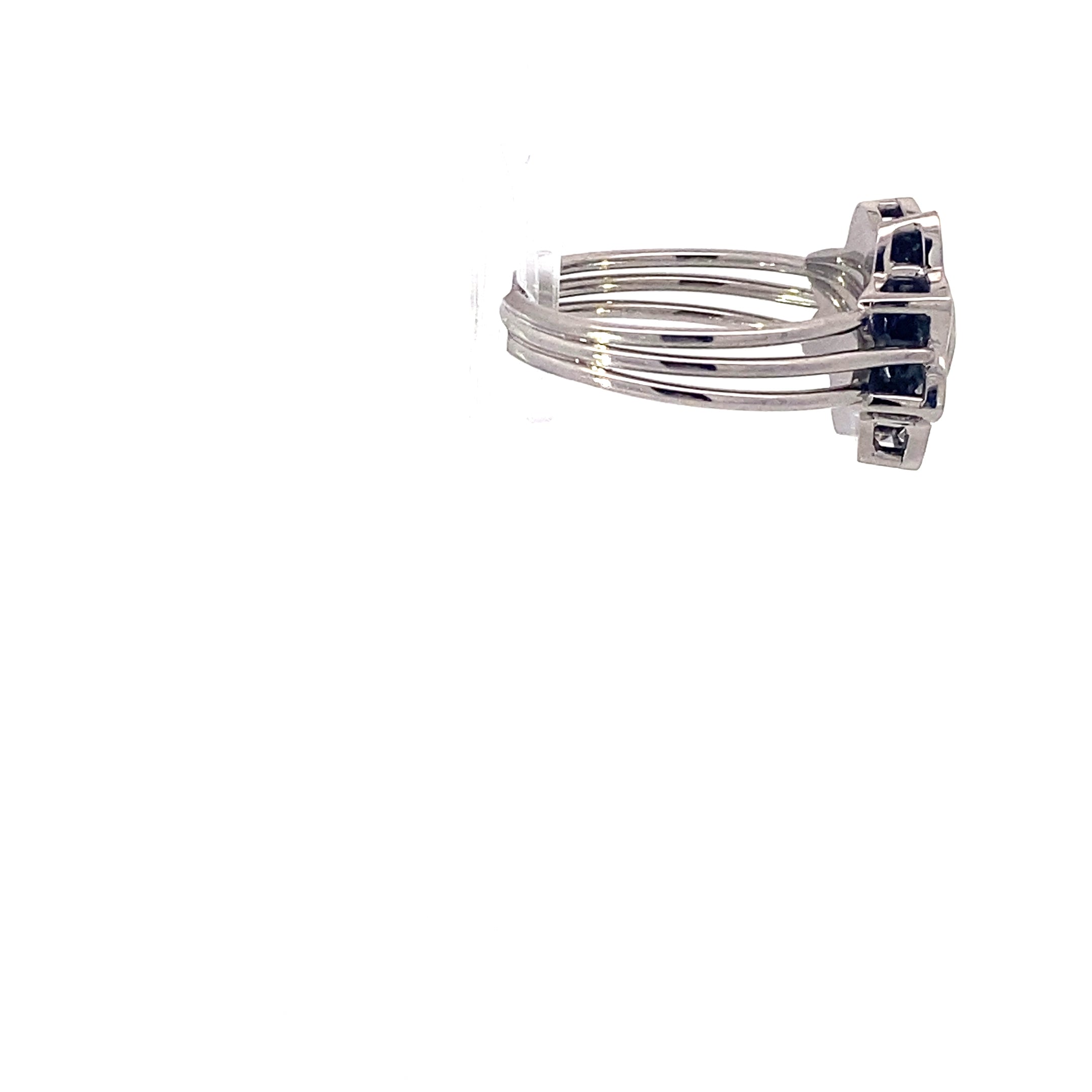 Diamanten Sternen / Schneeflocken Ring Weiß Gold 585 14 Karat