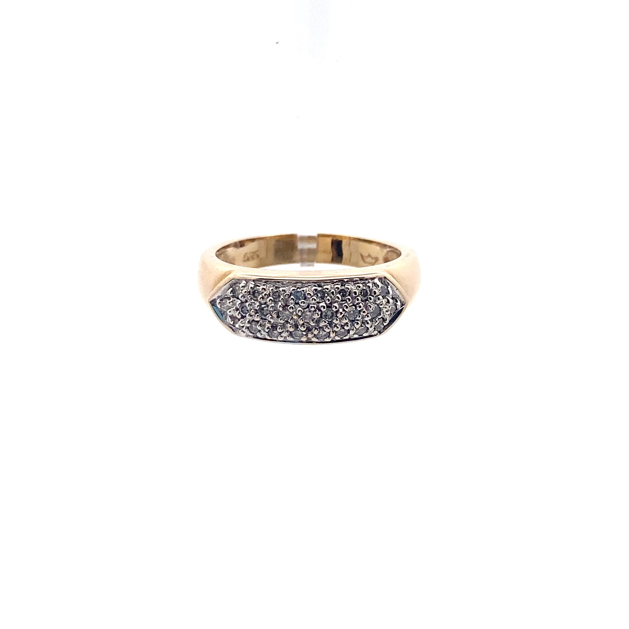 Brillantring Gelbgold 585 14 Karat Gold Gr.60 mit 25 Brillanten