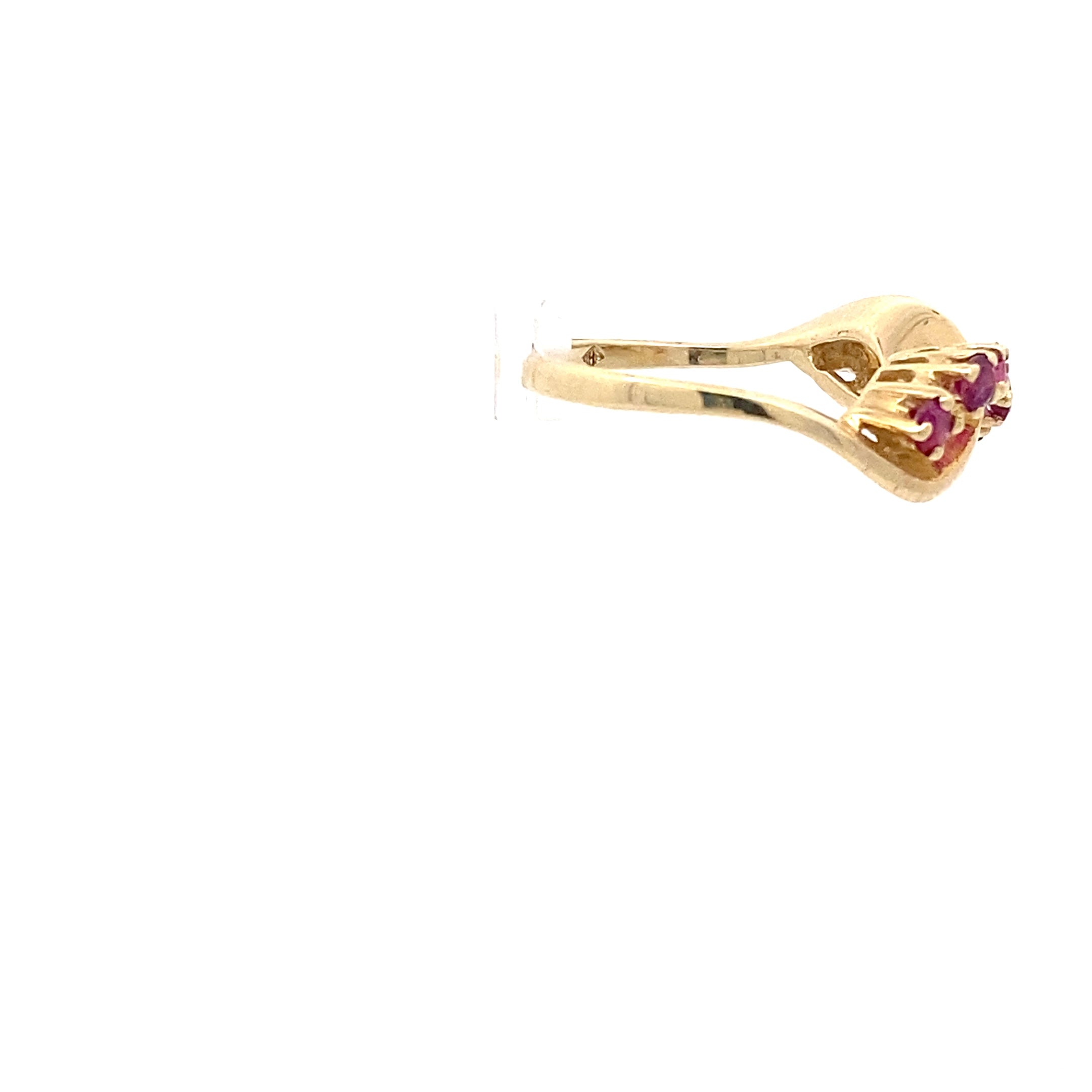 Ring Gelb Gold 585 14 Karat mit Farbsteinen rosa