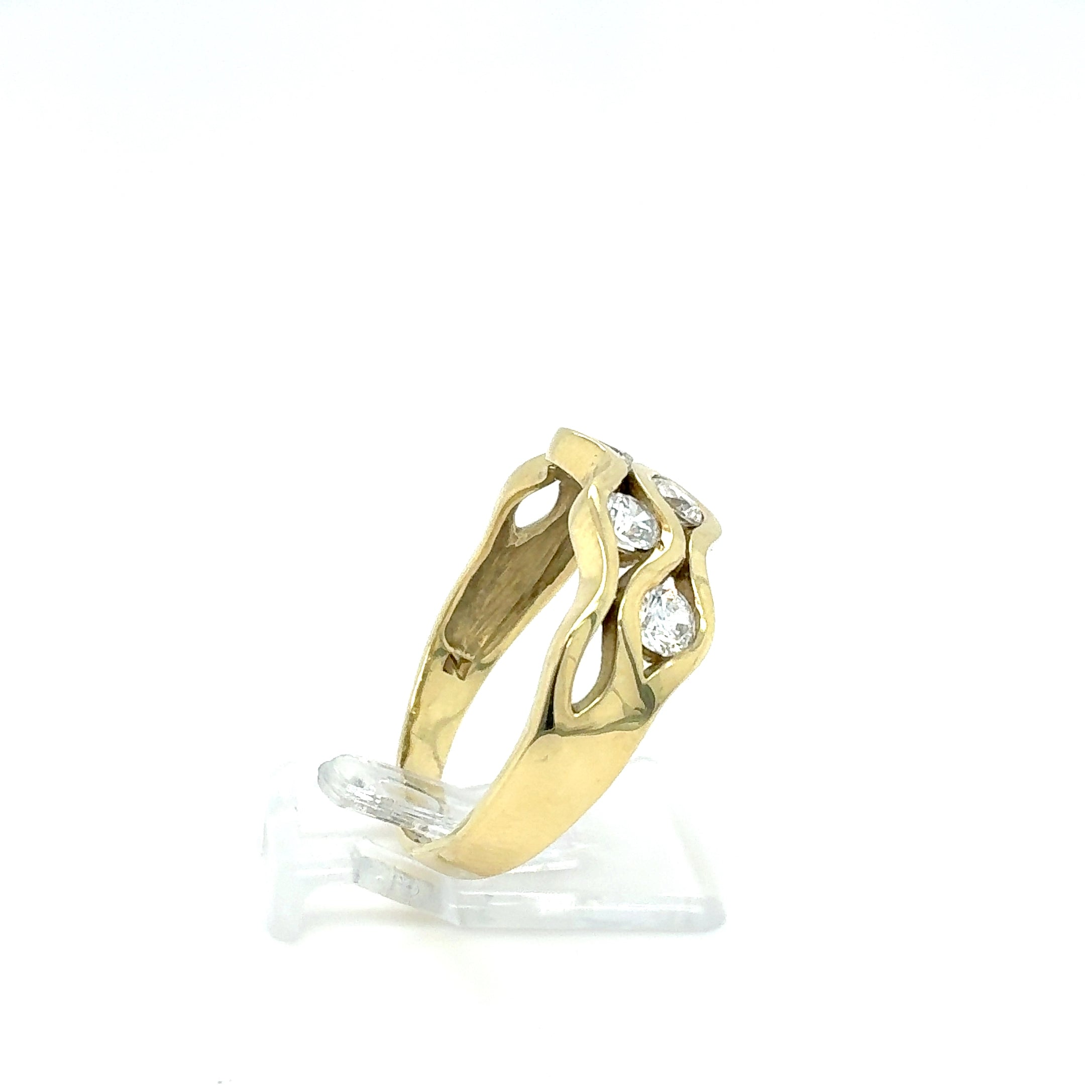 Ring Goldring Zirkonia 585/14 Karat Gelbgold Gr.62