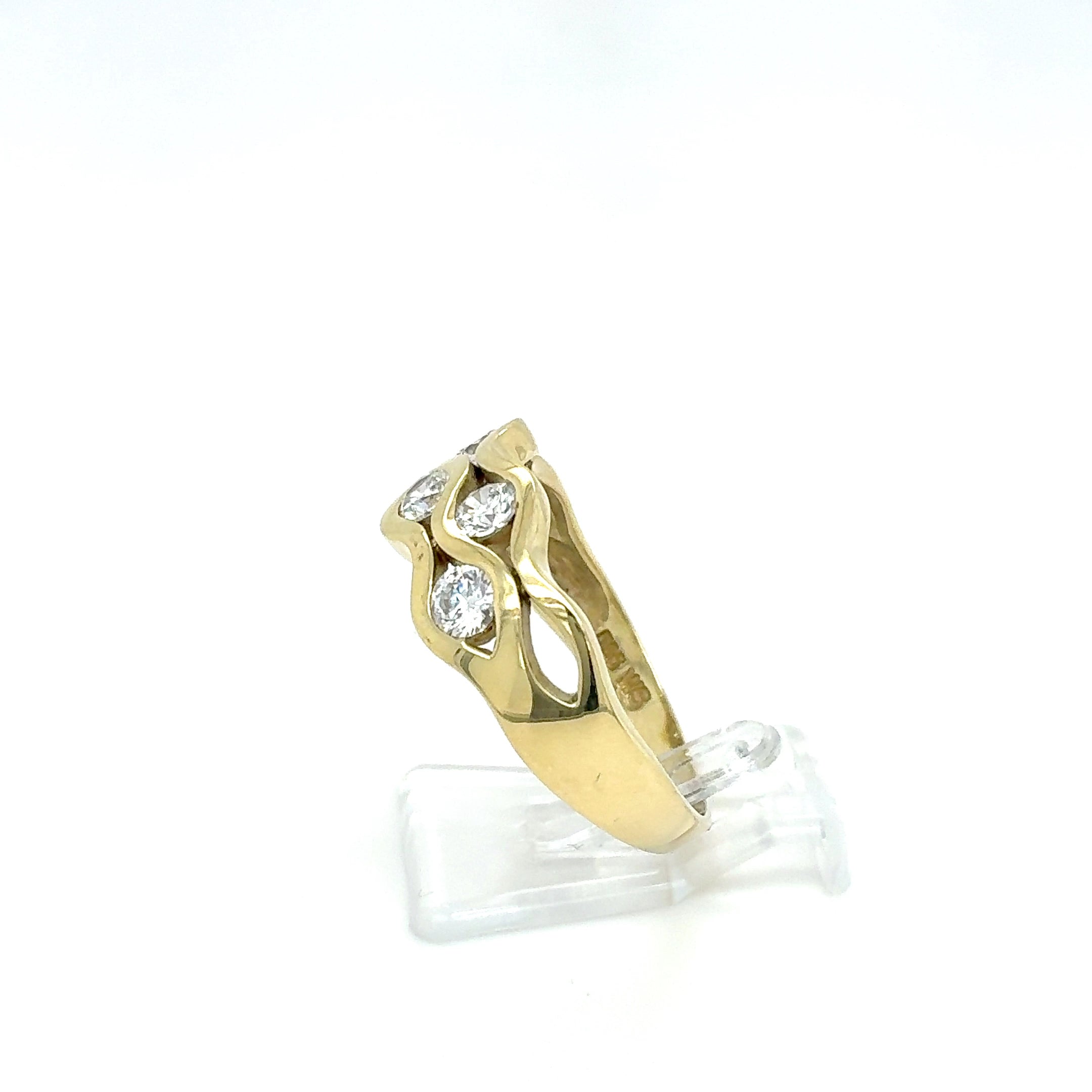 Ring Goldring Zirkonia 585/14 Karat Gelbgold Gr.62
