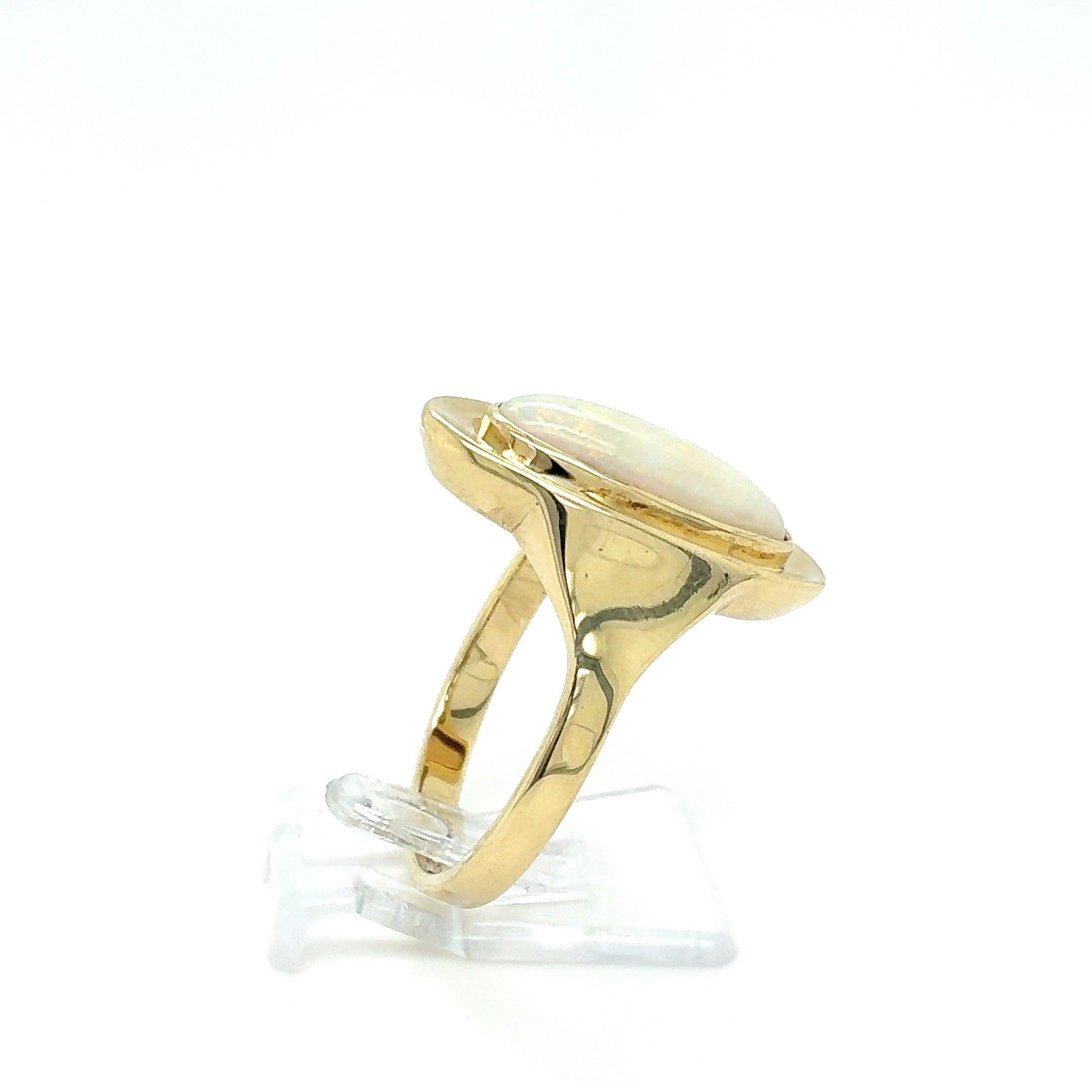 Damen Ring Gelbgold Opal 585/14 Karat Gr.58 Schmuck