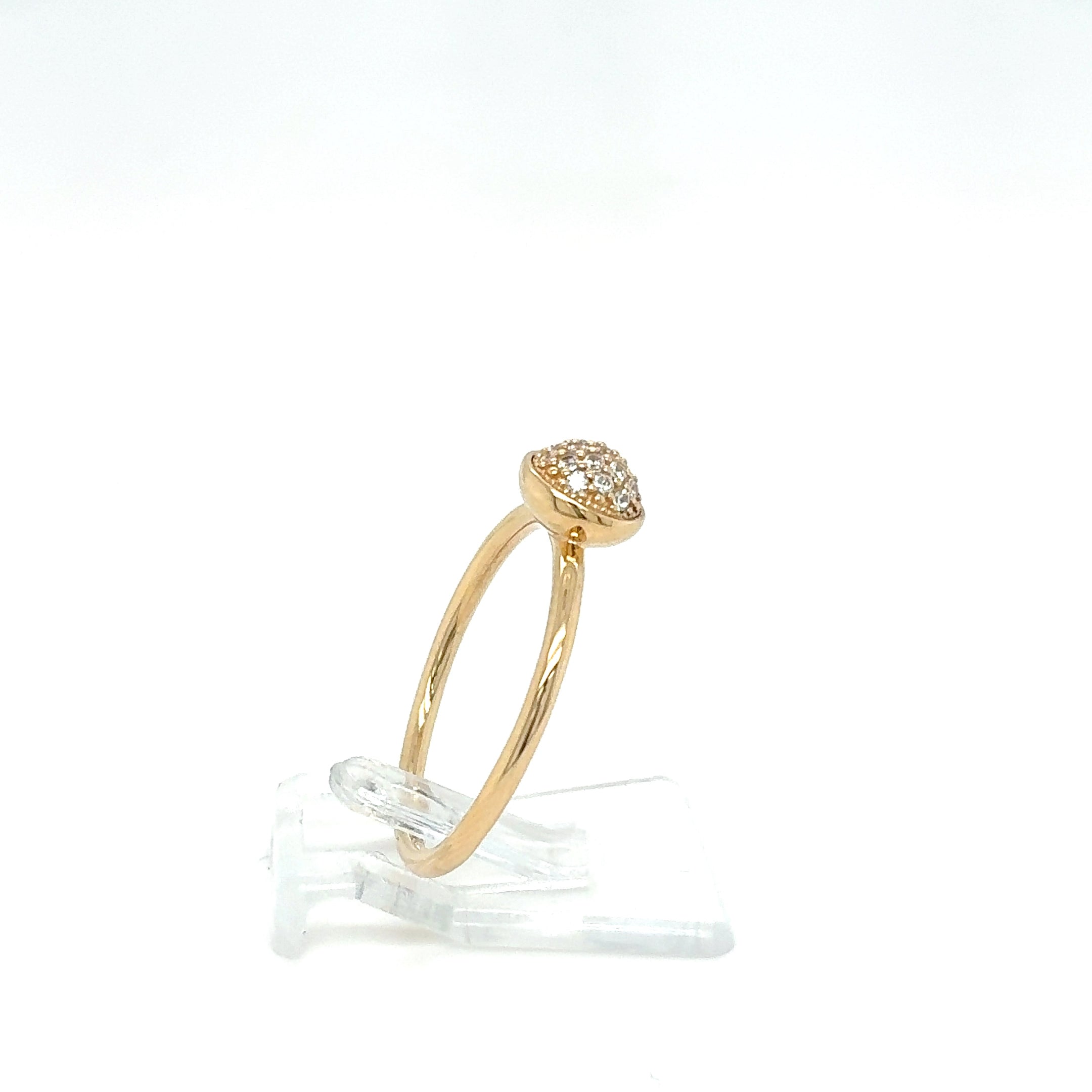 Ring Goldring Zirkonia 585/14 Karat Gelbgold Gr.54