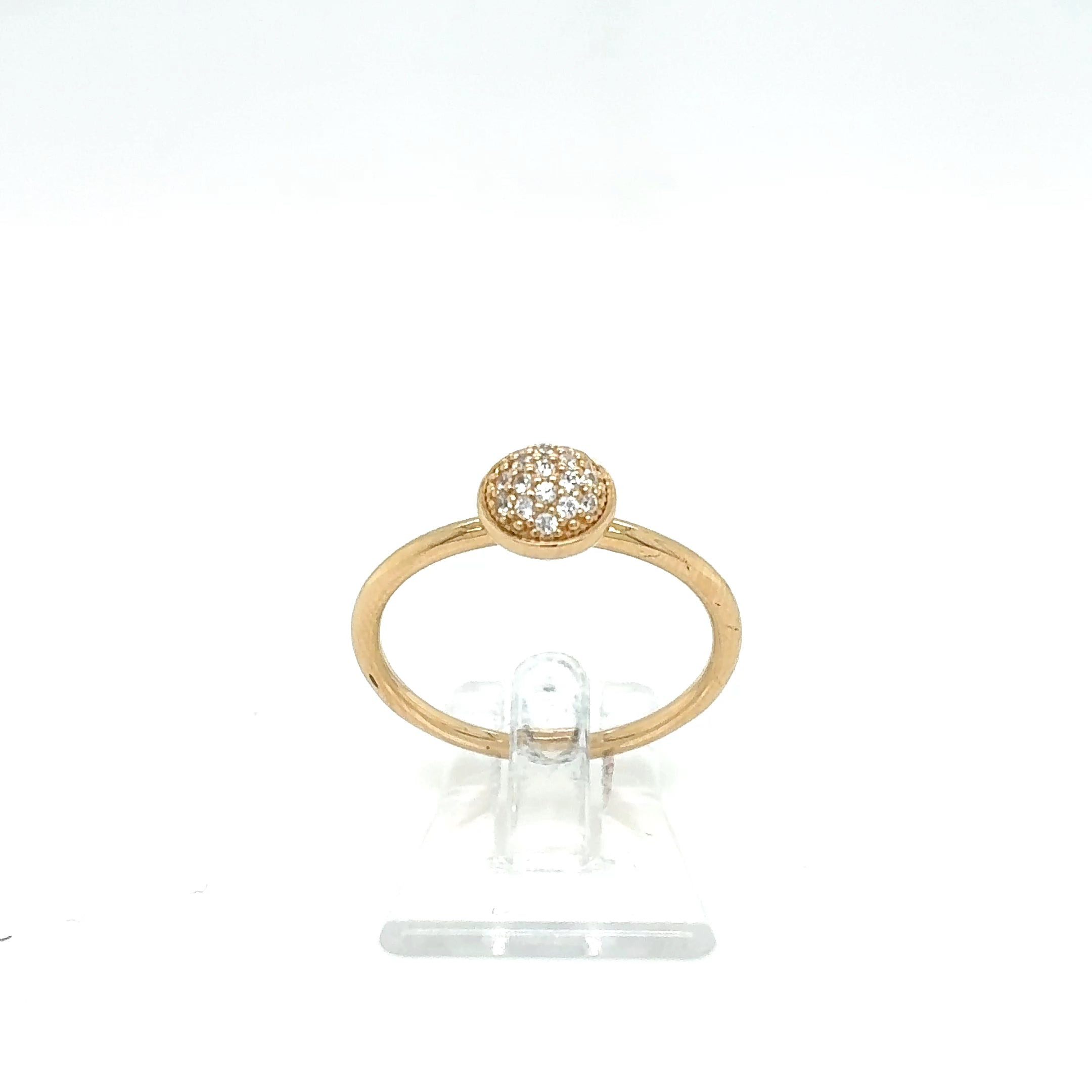 Ring Goldring Zirkonia 585/14 Karat Gelbgold Gr.54