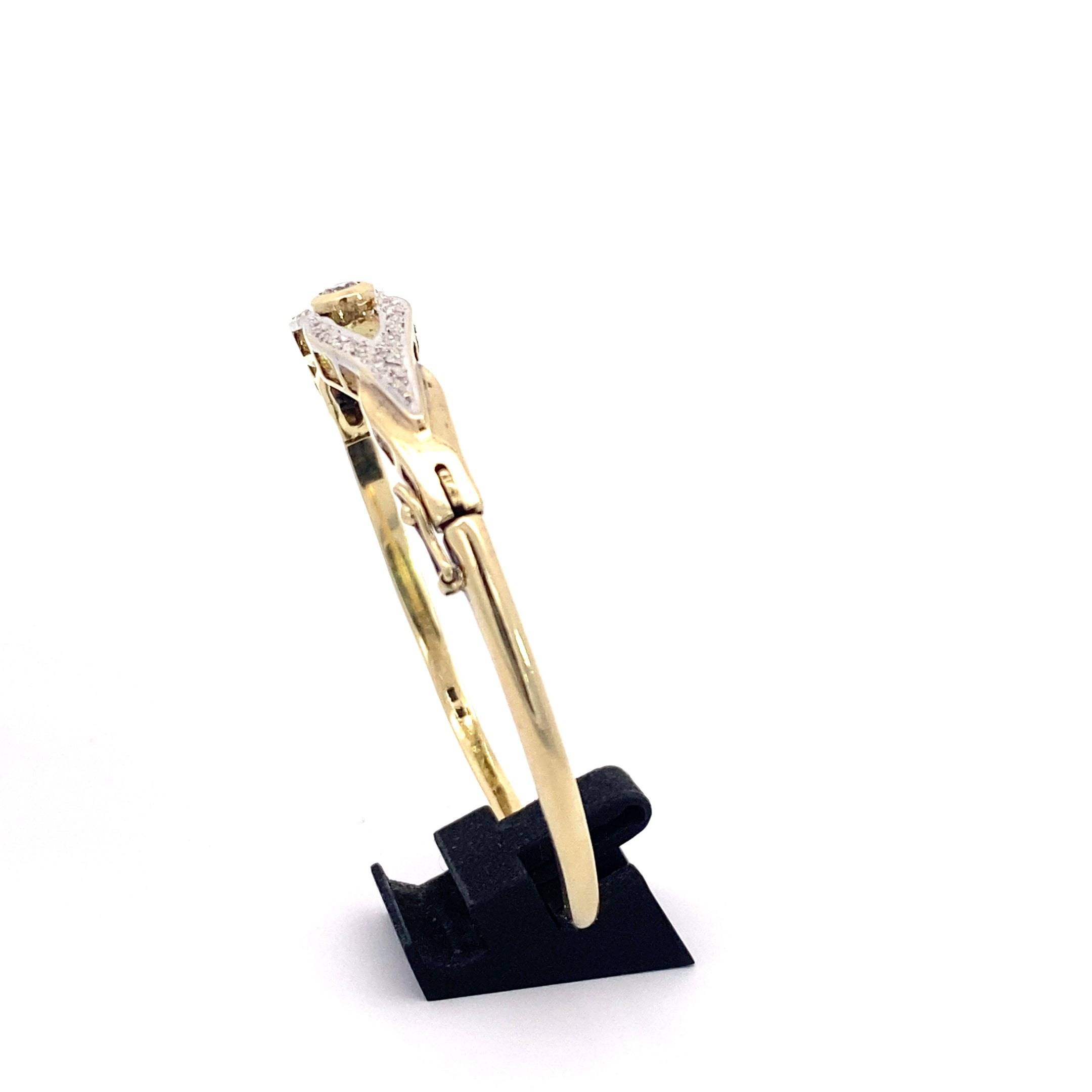 Armreif Gold Weißgold 585/14 Karat 27 Diamanten
