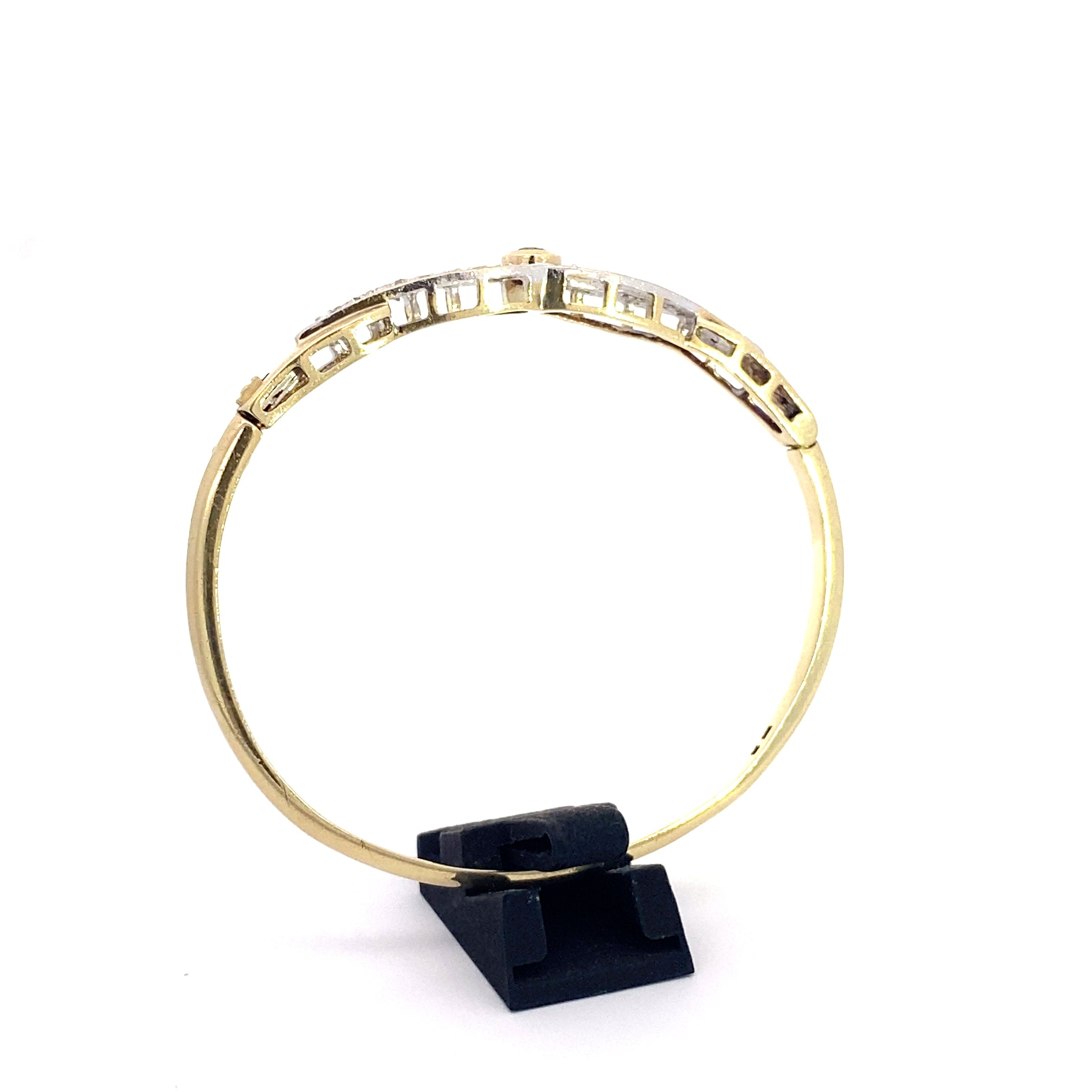 Armreif Gold Weißgold 585/14 Karat 27 Diamanten